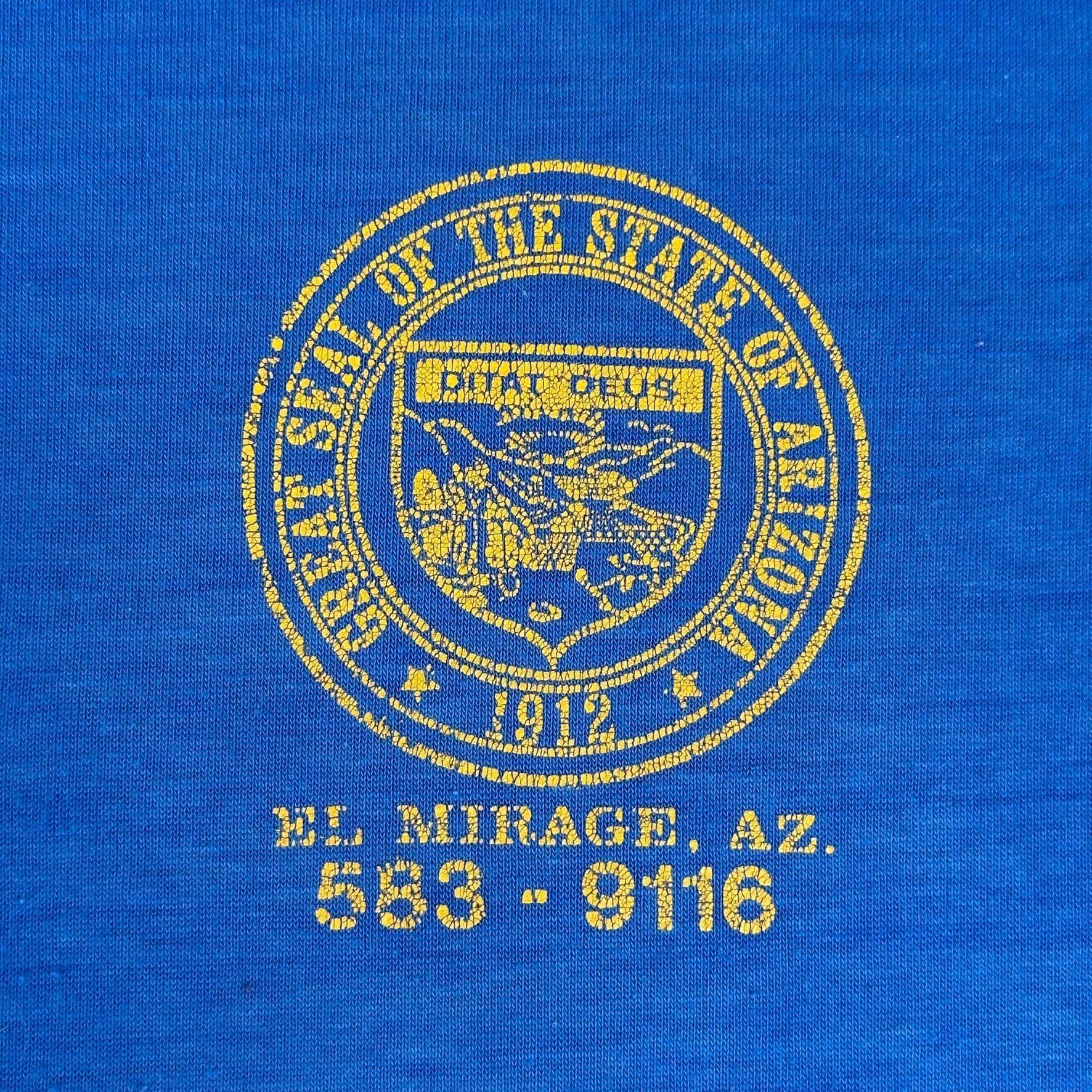 Hanes Vintage 80s Arizona Roadhouse Bar T-Shirt Blue M/L Single St Size US M / EU 48-50 / 2 - 6 Thumbnail