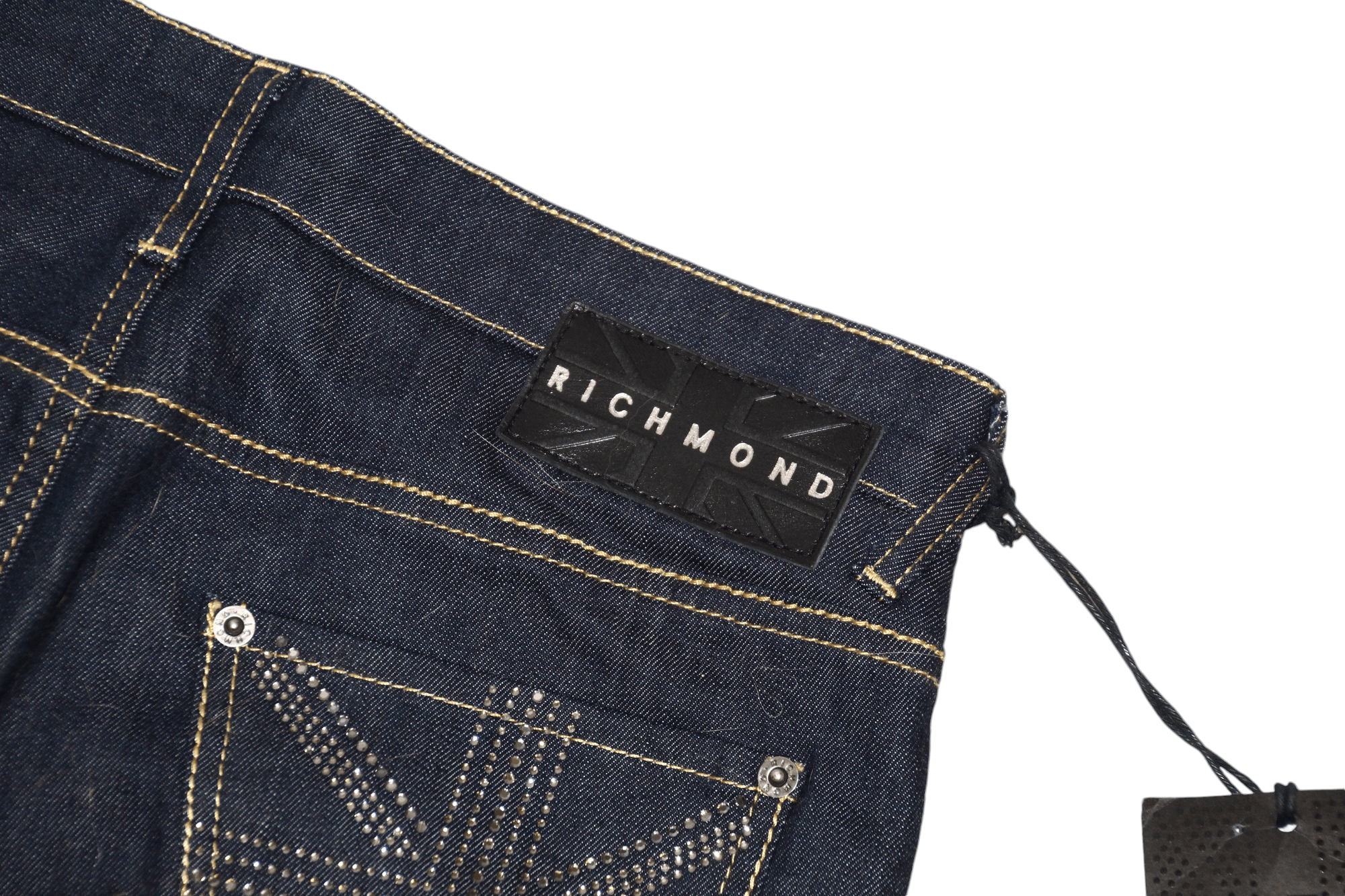 John Richmond Richmond Denim Slim Fit Rhinestones Trim Bermuda Shorts Size US 28 / EU 44 - 17 Thumbnail
