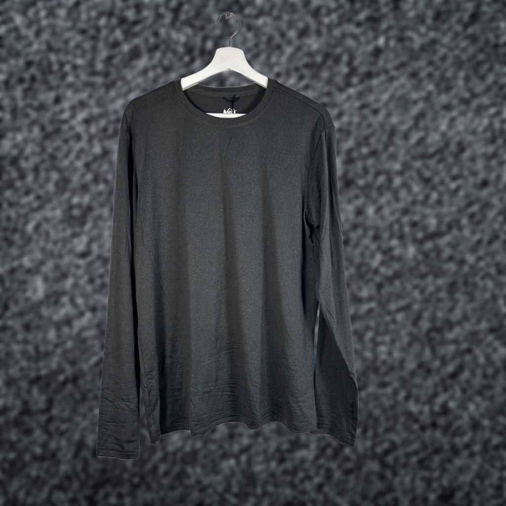 Vintage REI Co-Op Mens Sahara Long-Sleeve Hike T-Shirt Medium Black Heather Stretch New Size US M / EU 48-50 / 2 - 1 Thumbnail