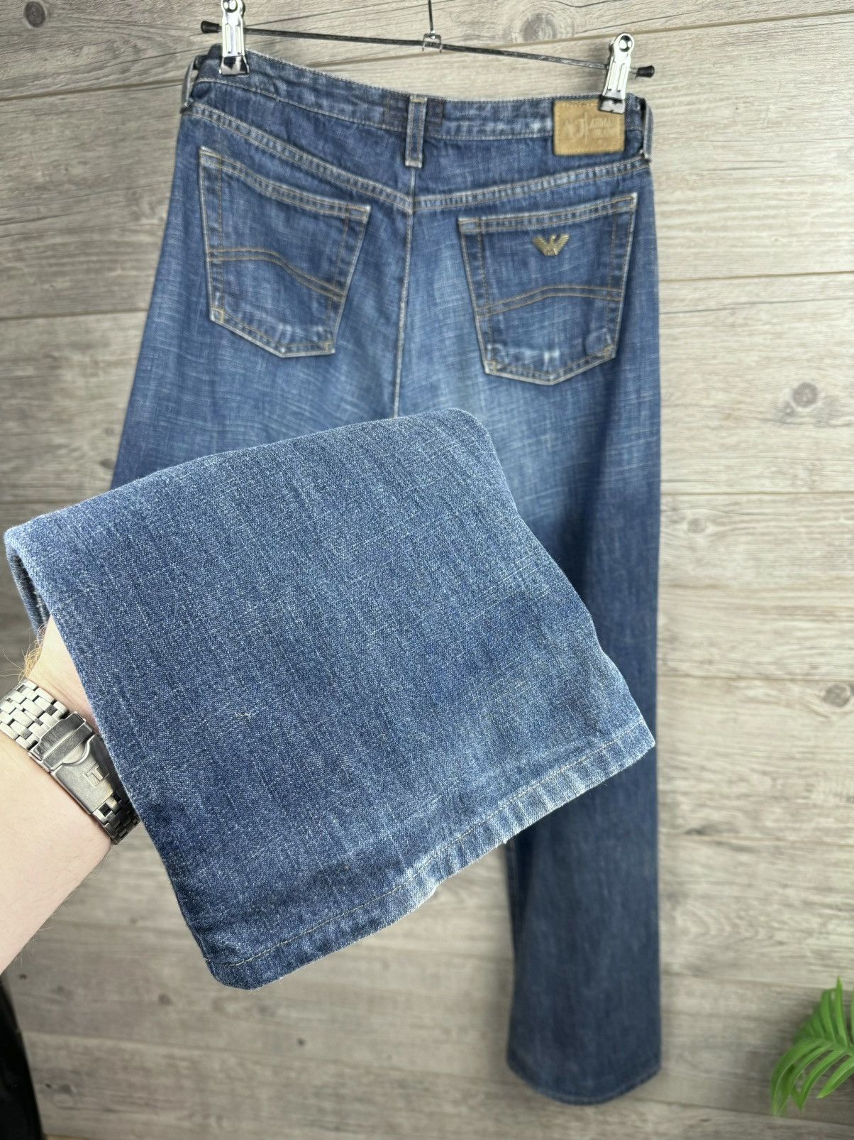 Armani × Vintage Vintage Armani Jeans On A Wide Leg size 29 Size US 29 - 20 Thumbnail
