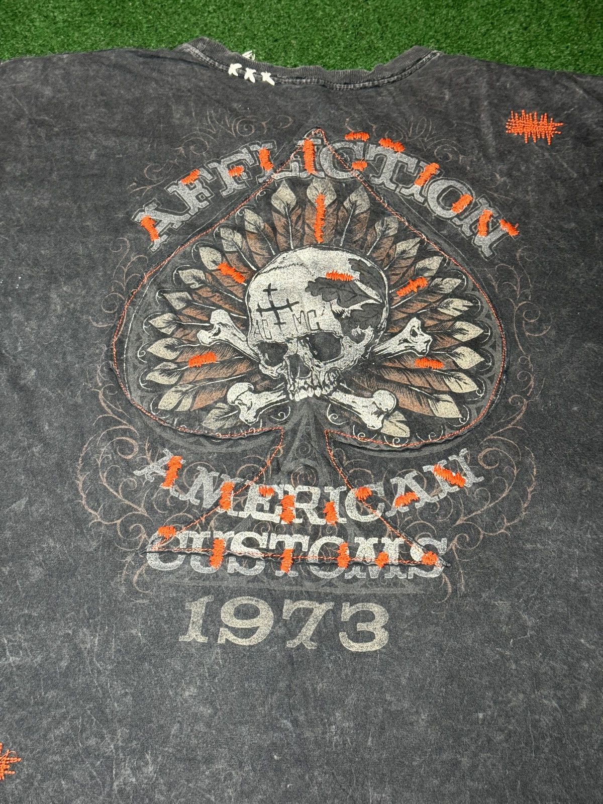 Affliction Y2K Affliction Skull Biker Chopper 2XL Grunge Faded T Shirt Size US XXL / EU 58 / 5 - 2 Thumbnail