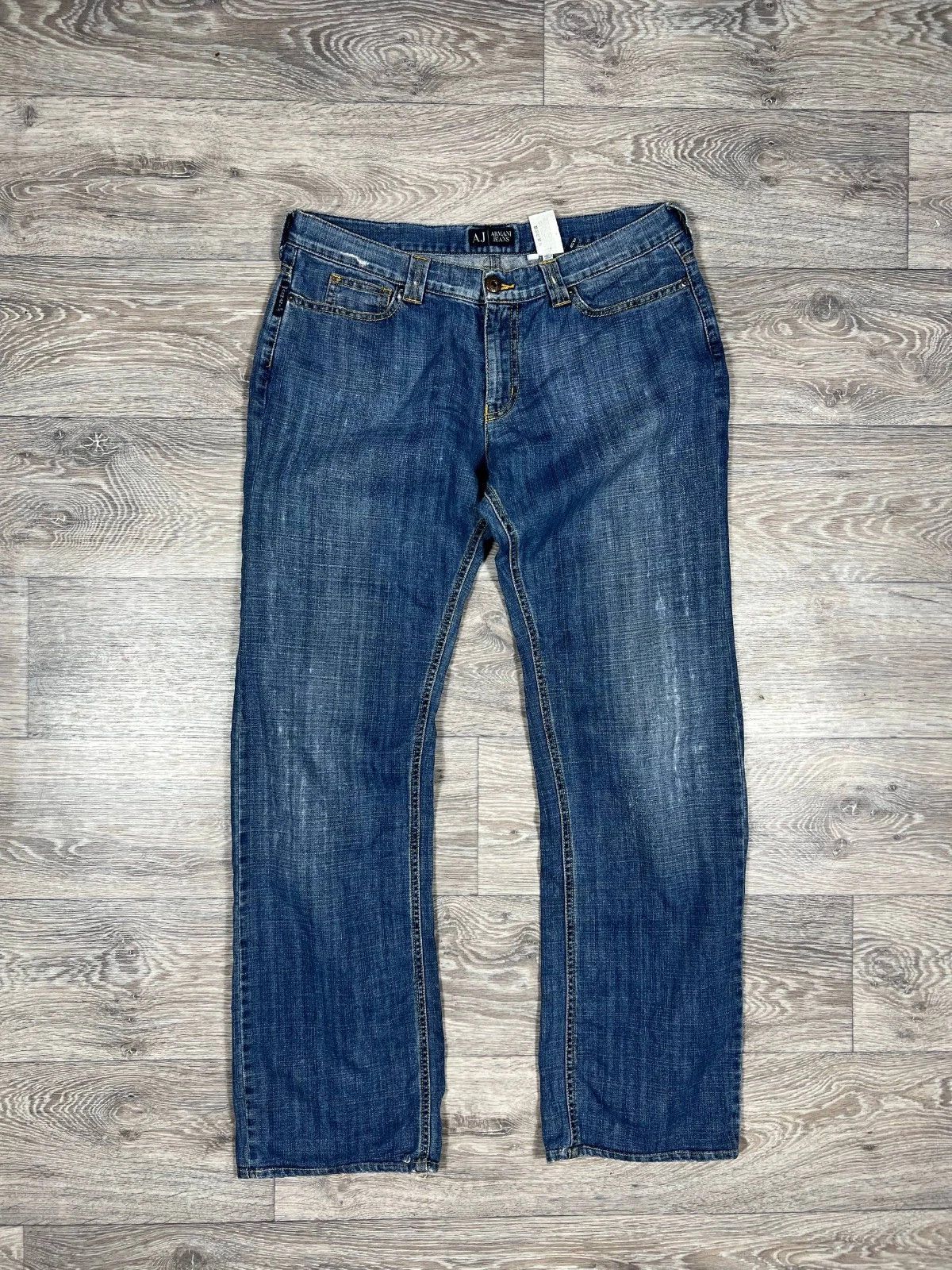 Armani Womens Armani Jeans Vintage Denim Pants Y2K logo distressed Size 30" / US 8 / IT 44 - 2 Thumbnail