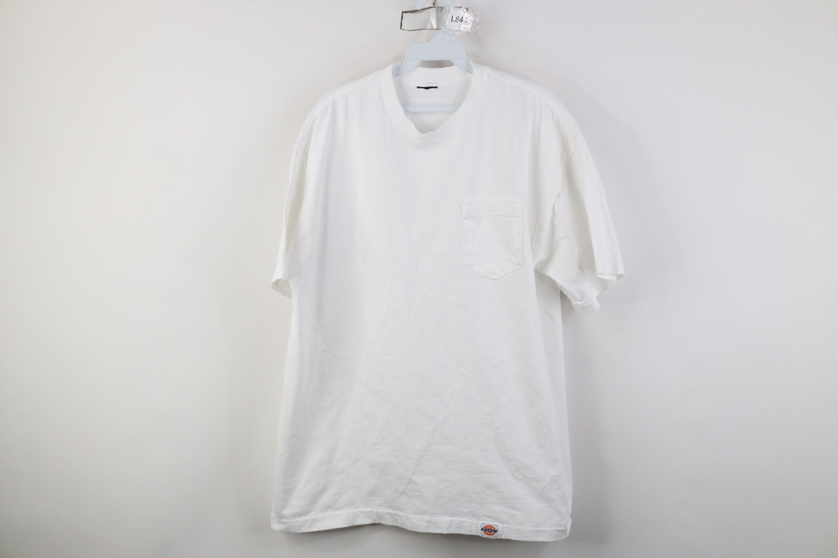 Dickies Vintage 90s Dickies Blank Heavyweight Cotton T-Shirt White Size US L / EU 52-54 / 3 - 1 Thumbnail
