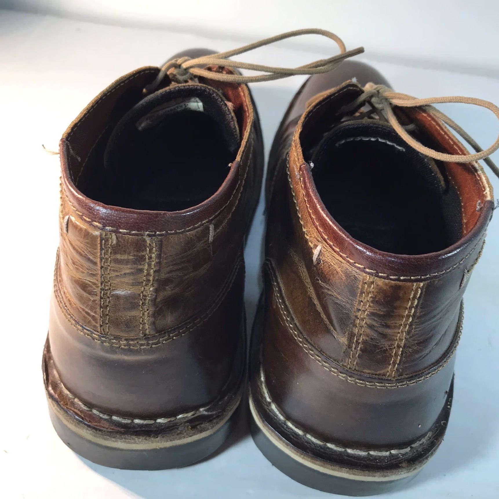 Steve Madden VINTAGE Steve Madden Men Boots Chukka Ankle Lace Up Leather Cognac Size 7 Winter Casual Size US 7 / EU 40 - 3 Thumbnail