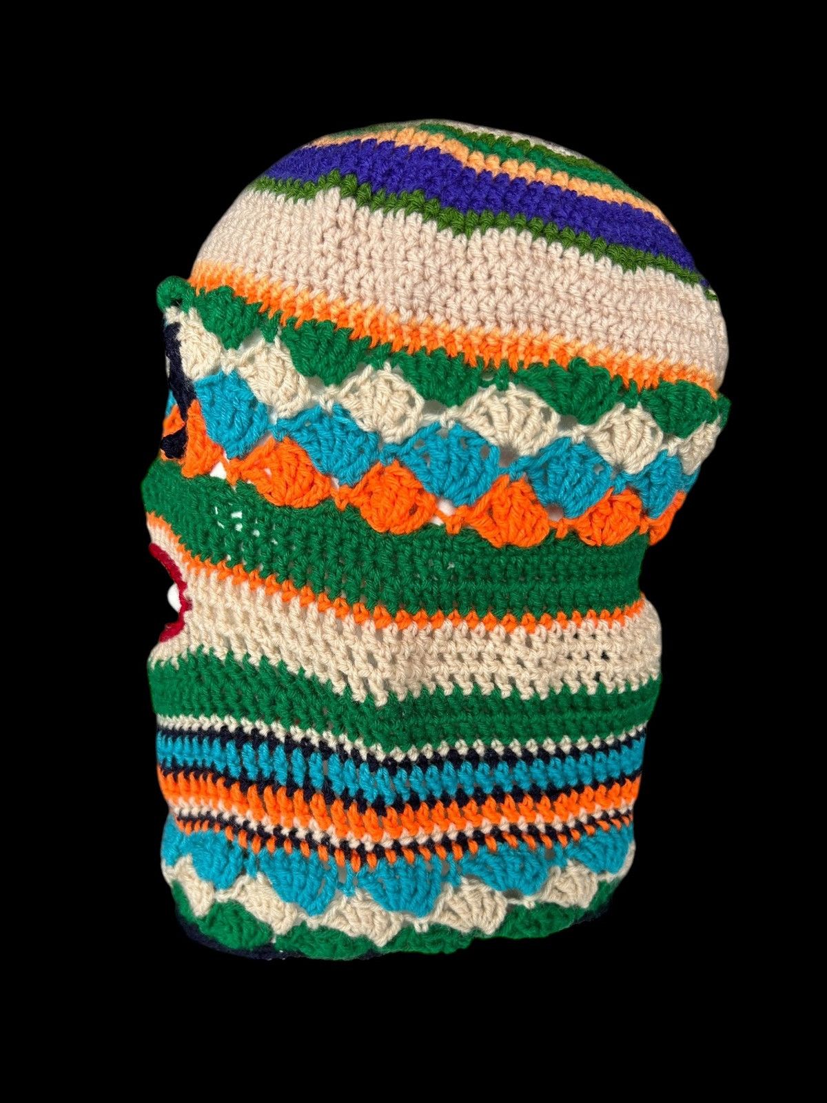 Japanese Brand × Kapital × Vintage Very Rare Crochet Knitted Handmade Balaclava Masked ☠️☠️ Size ONE SIZE - 5 Thumbnail