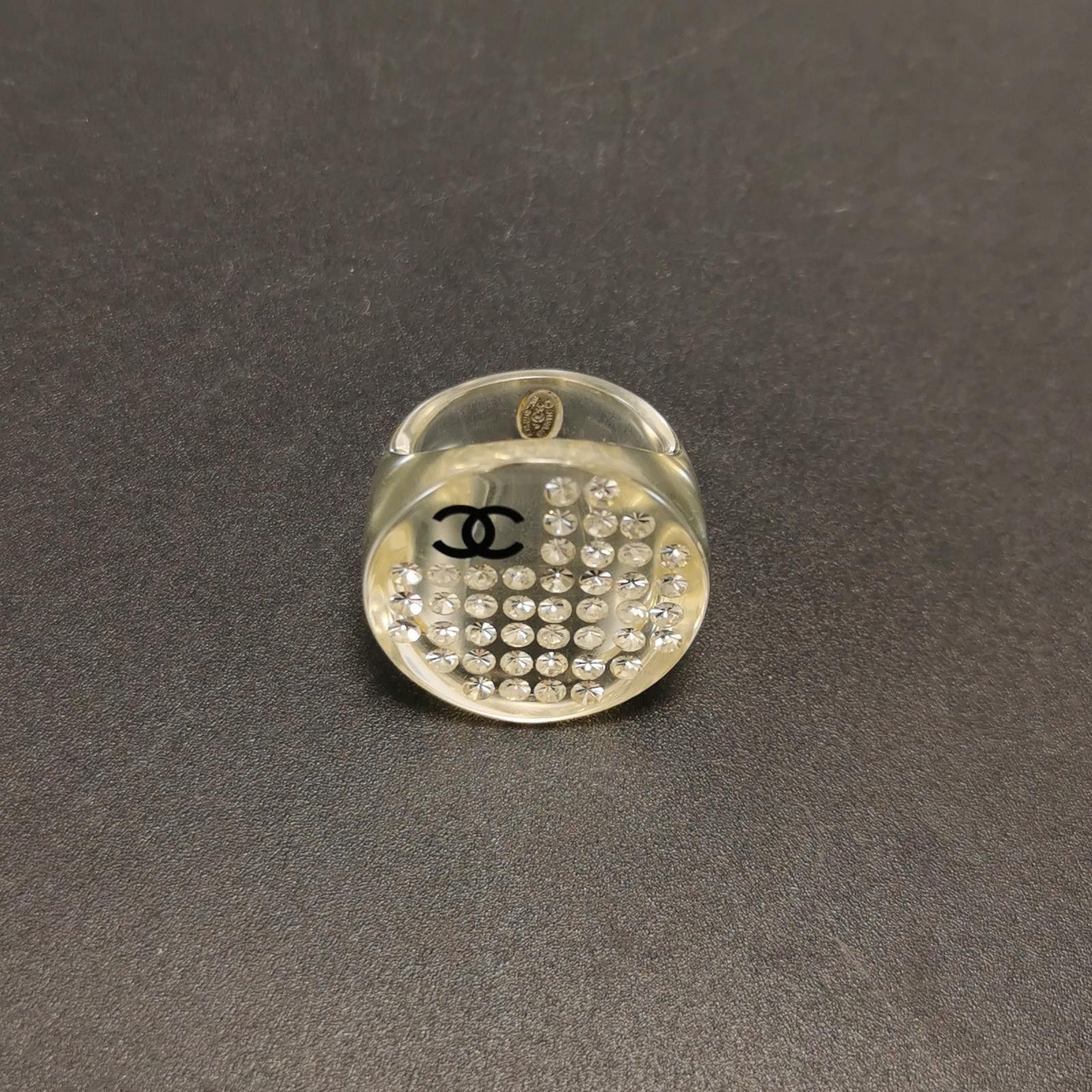 Chanel Chanel Acrylic Crystal Double C Ring Size 14 -z2505 Size ONE SIZE - 6 Thumbnail