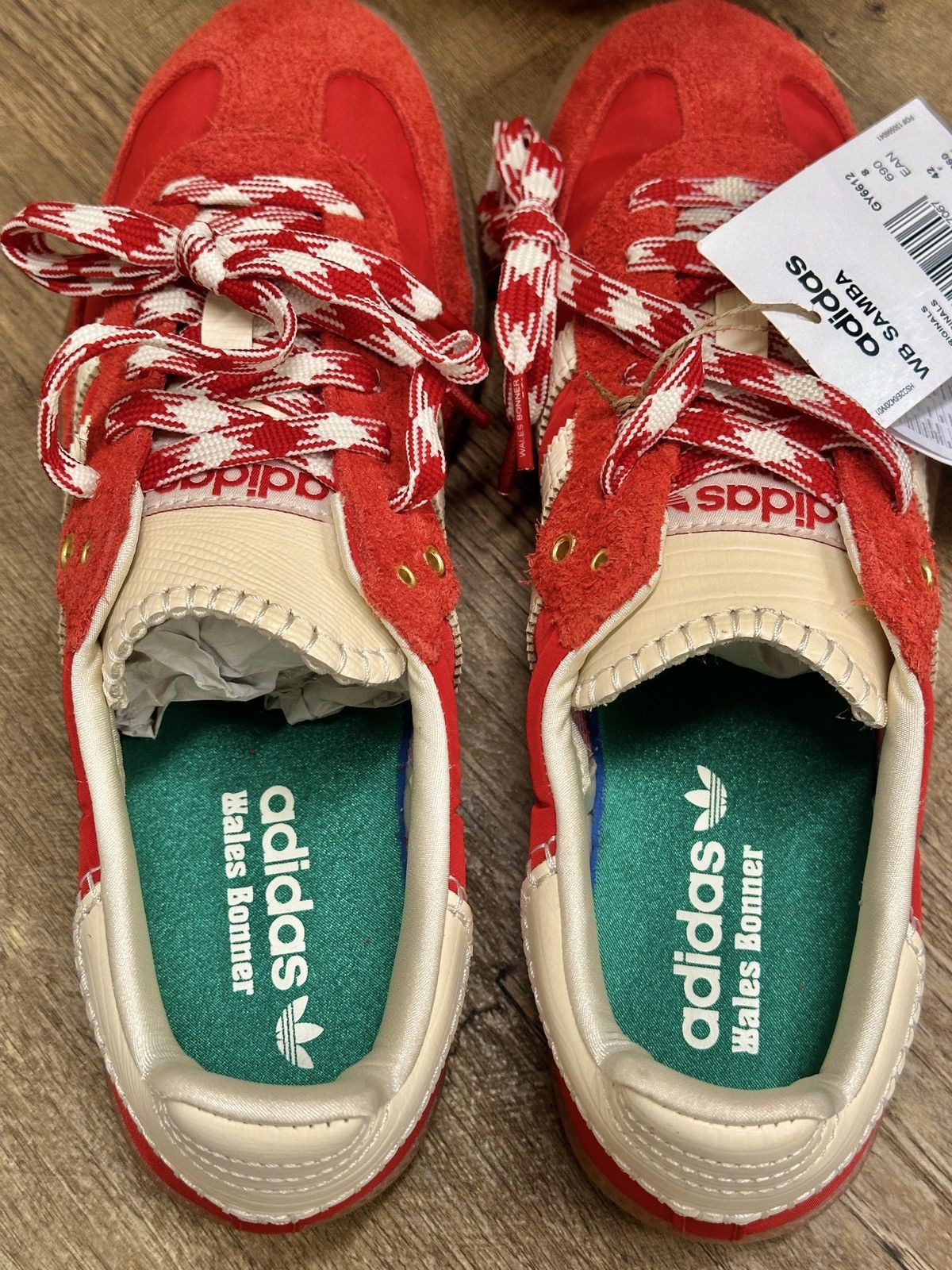 Adidas Samba Wales Bonner Red White Size 8.5 - veloxcontactcenter.com.br