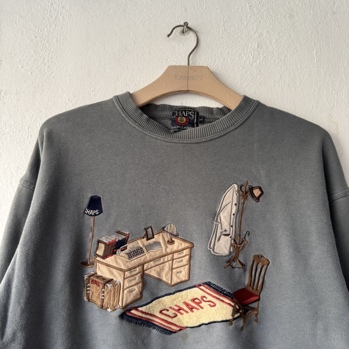 Chaps Ralph Lauren Vintage chaps ralph lauren embroidery sweatshirt Size US L / EU 52-54 / 3 - 2 Thumbnail