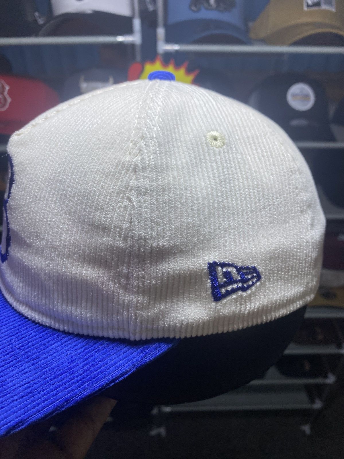 New Era Vintage New Era Brooklyn Dodgers White Corduroy Snapback Size ONE SIZE - 2 Thumbnail