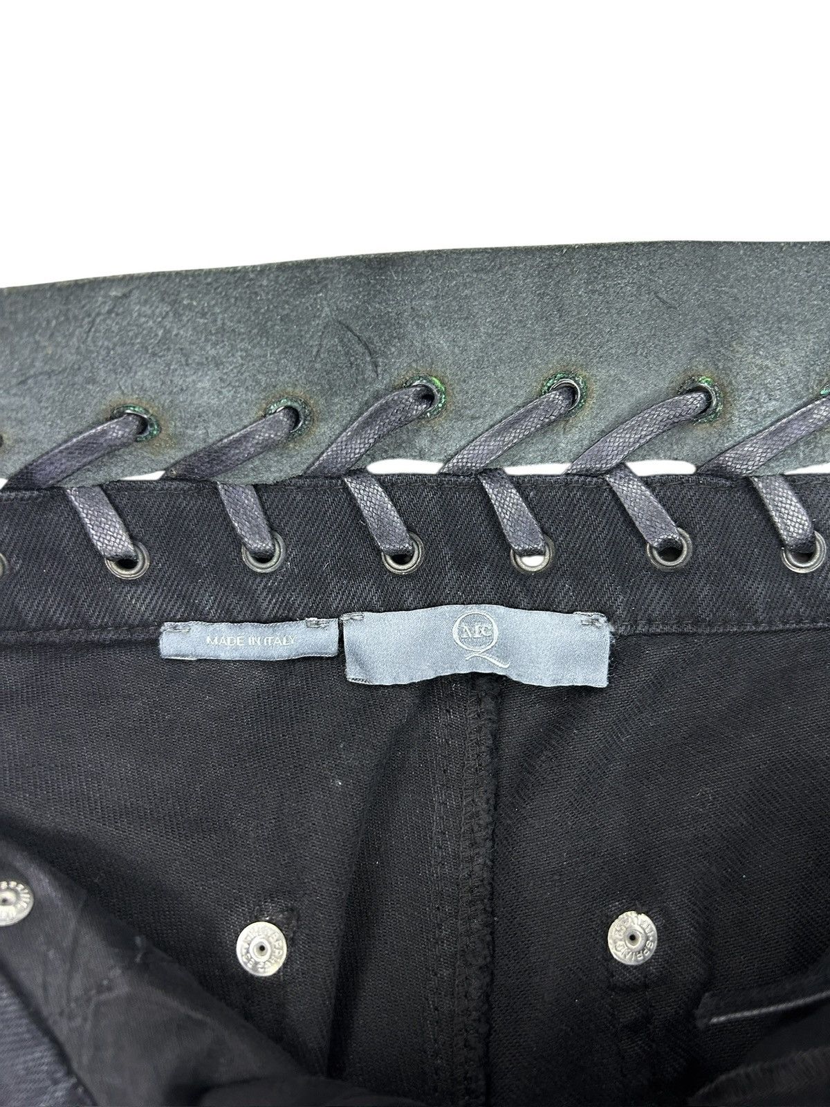 McQ Alexander McQueen 00s Leather Belted Jeans Size 26" / US 2 / IT 38 - 6 Thumbnail