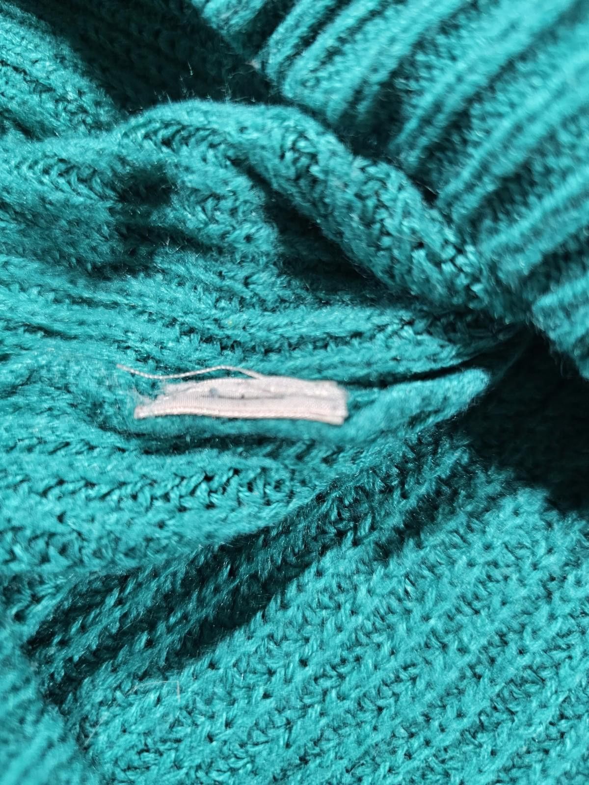 The Unbranded Brand Turquoise Green No Brand No Size Cable Knit Sweater Size M / US 6-8 / IT 42-44 - 6 Thumbnail