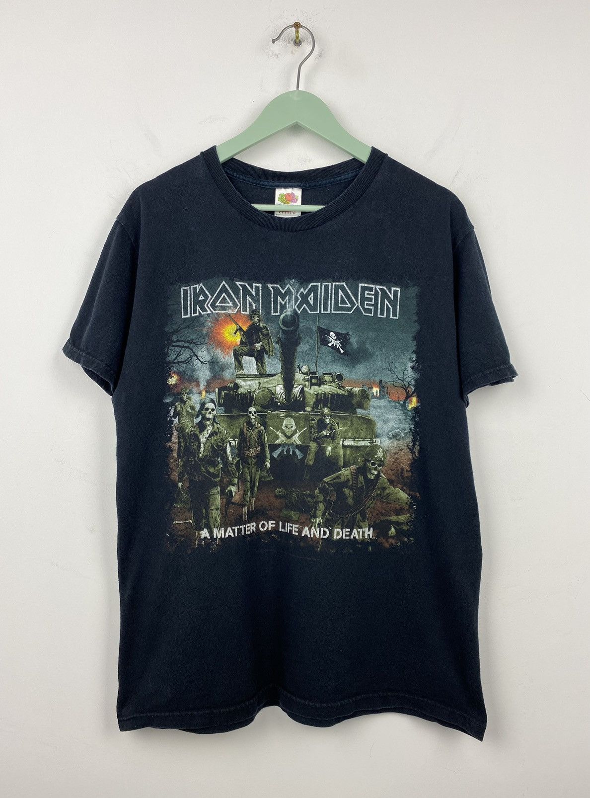 Band Tees Iron Maiden A Matter Of Life And Death T Shirt Y2K Metallica Size US M / EU 48-50 / 2 - 1 Thumbnail