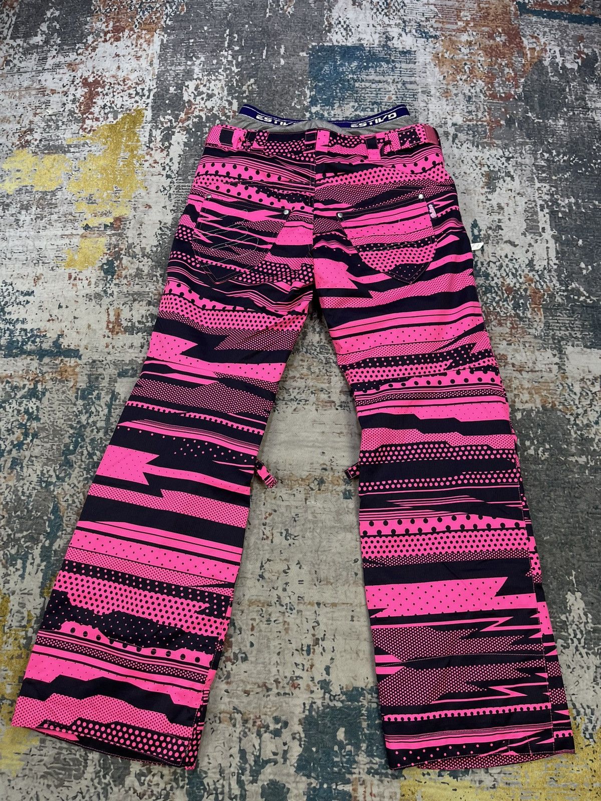 Sports Specialties Estivo Pink Tiger Stripe Snow Ski Pant Size 30" / US 8 / IT 44 - 3 Thumbnail