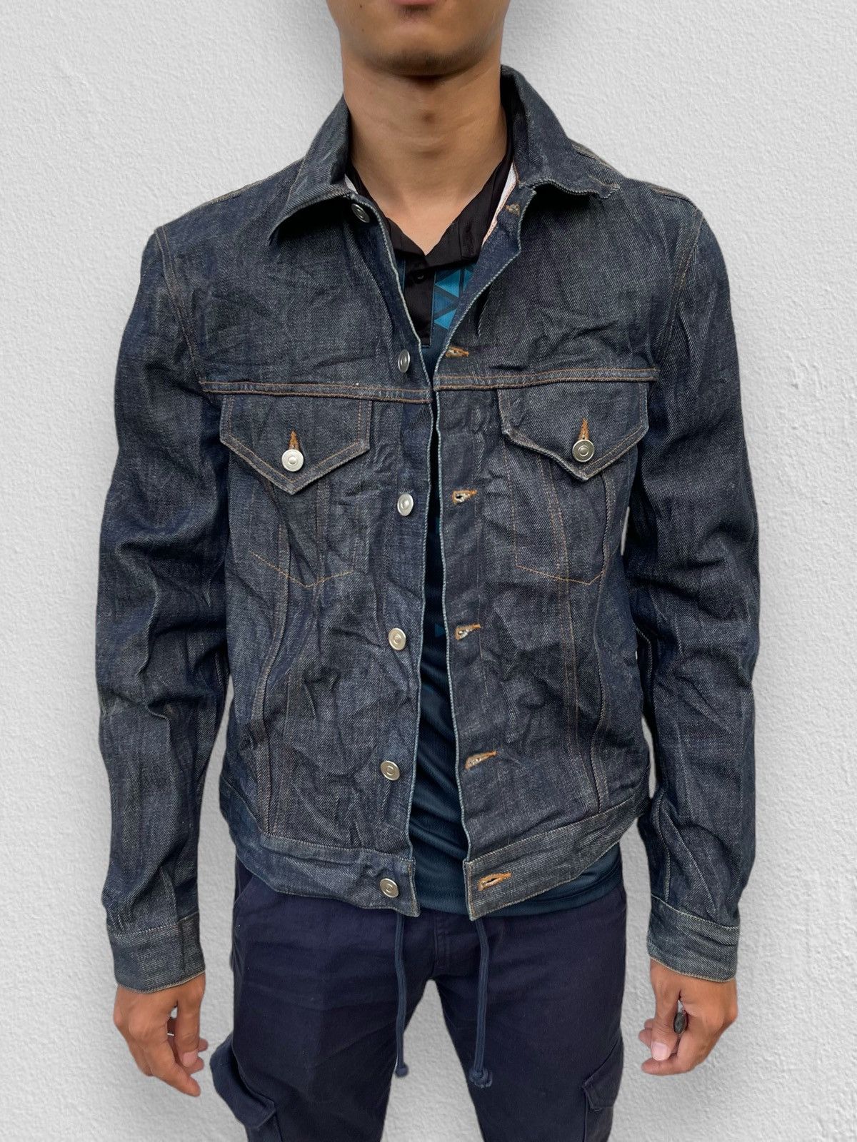 A.P.C. 🔥Vintage A.P.C. Japan Selvedge Denim Trucker Jacket Size US XS / EU 42 / 0 - 2 Thumbnail