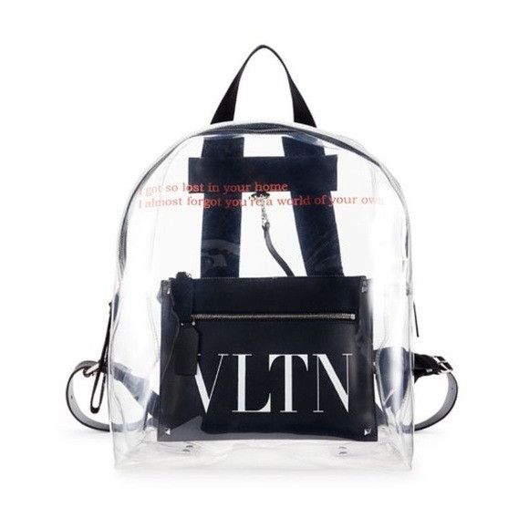 Valentino Valentino Garavani VLTN Clear Backpack Size ONE SIZE - 1 Thumbnail