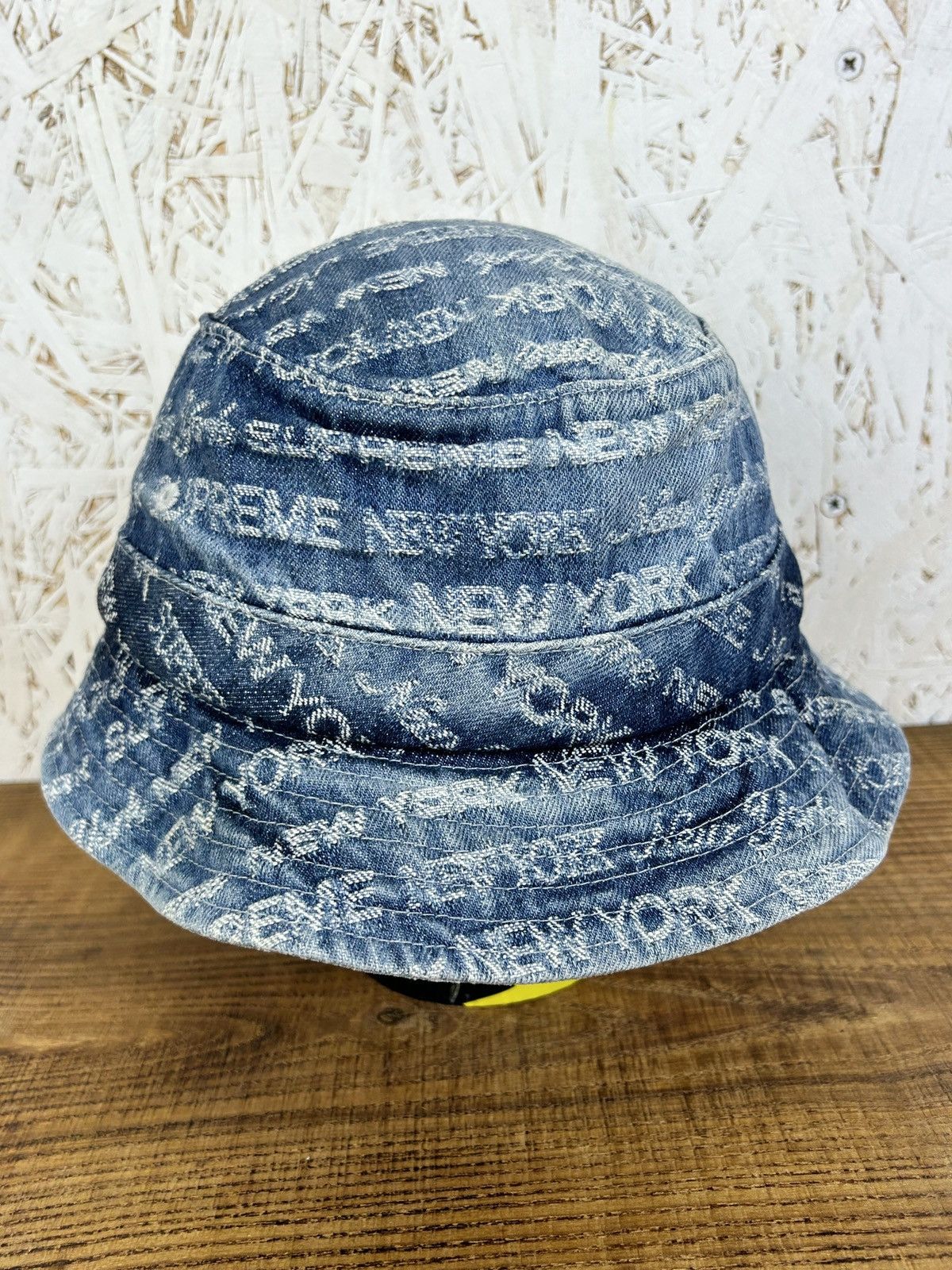 Supreme Supreme Jacquard Multi Type Denim Crusher Bucket Hat FW22 Size ONE SIZE - 5 Thumbnail