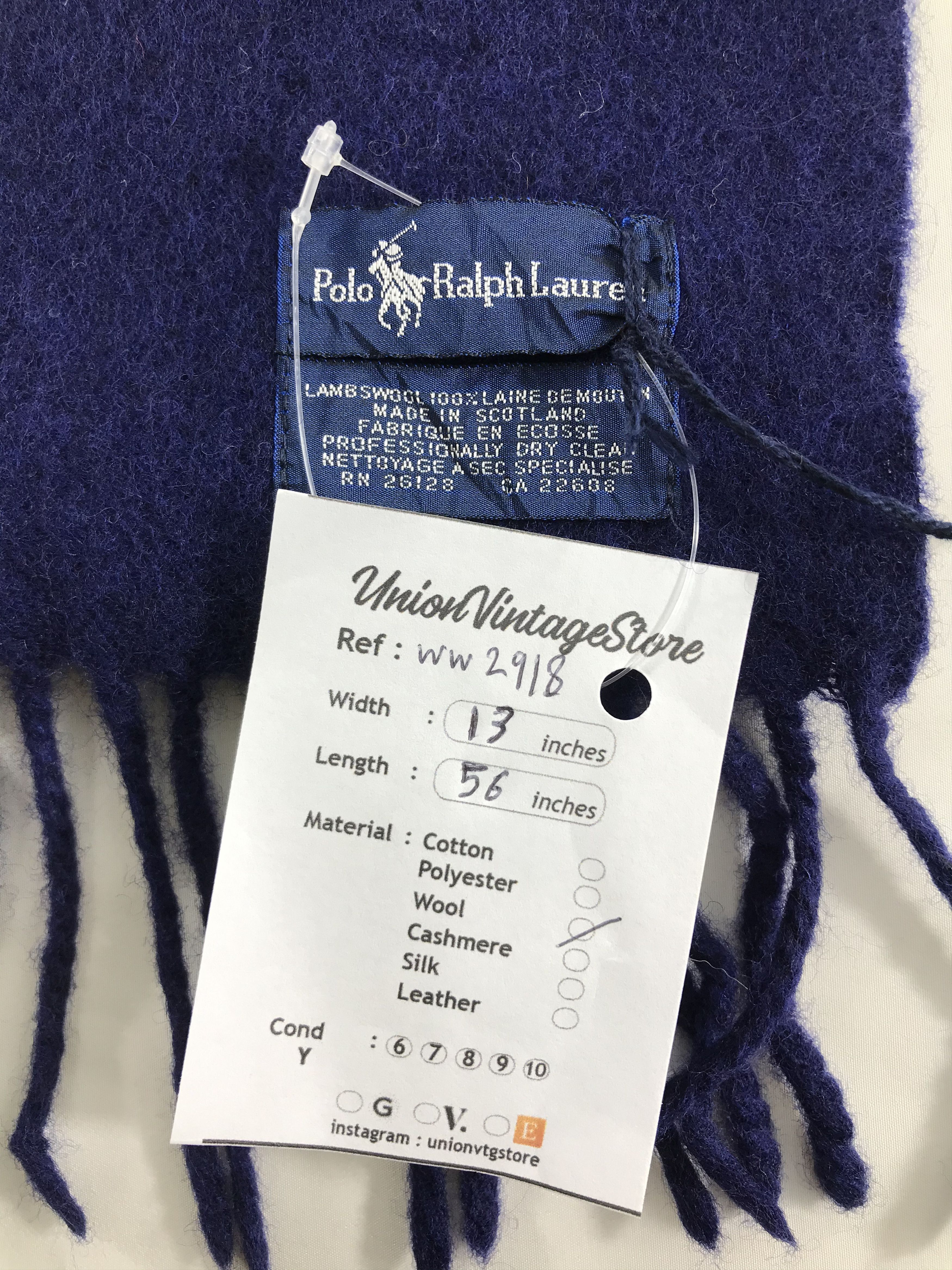 Polo Ralph Lauren × Vintage Polo Ralph Lauren Scarf / Muffler / Neckwear - WW2918 Size ONE SIZE - 5 Thumbnail
