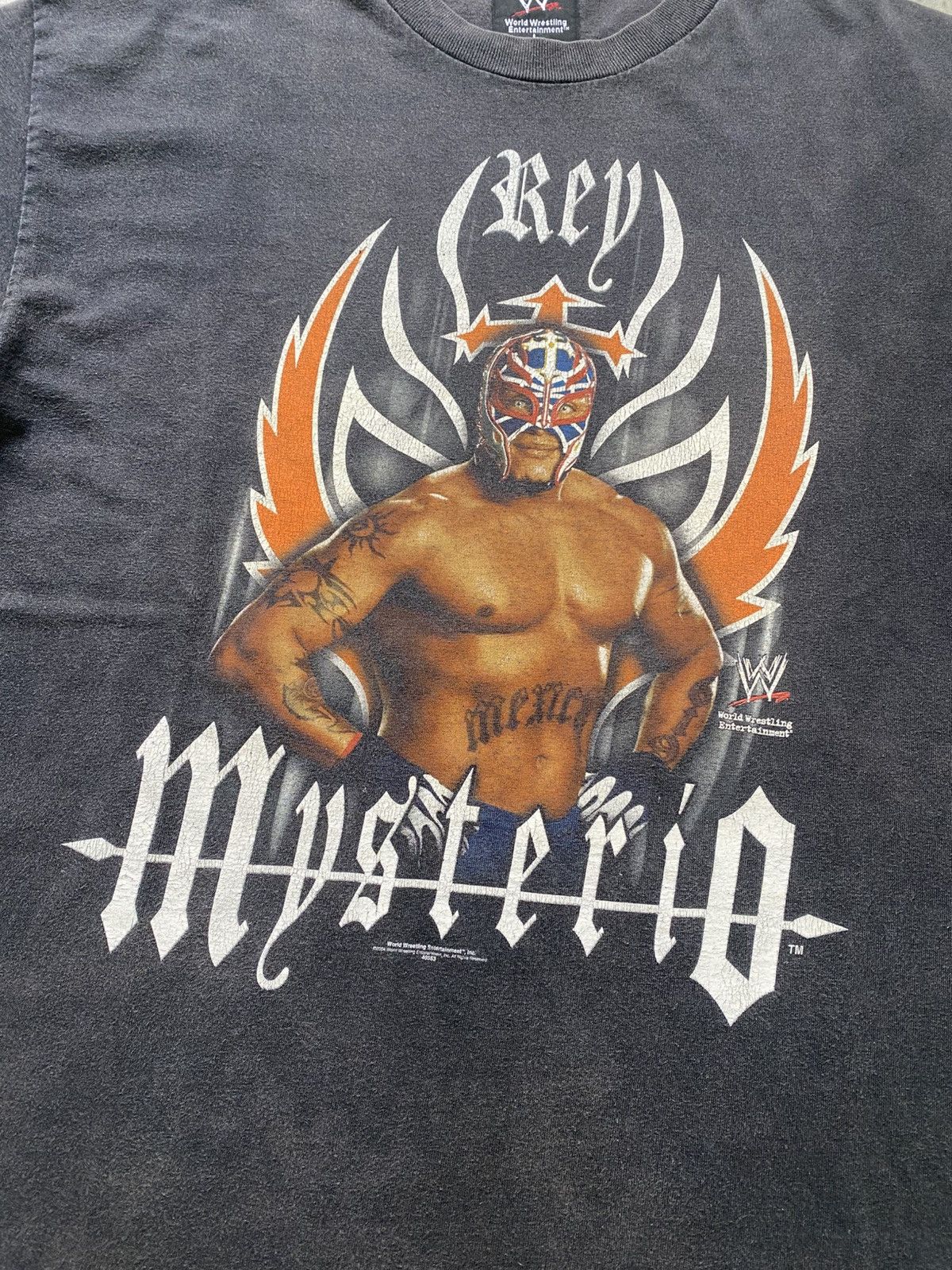 Vintage × WWE × WWF Vintage 2002 Rey Mysterio WWE Superstar Plain Faded Shirt Size US L / EU 52-54 / 3 - 4 Thumbnail