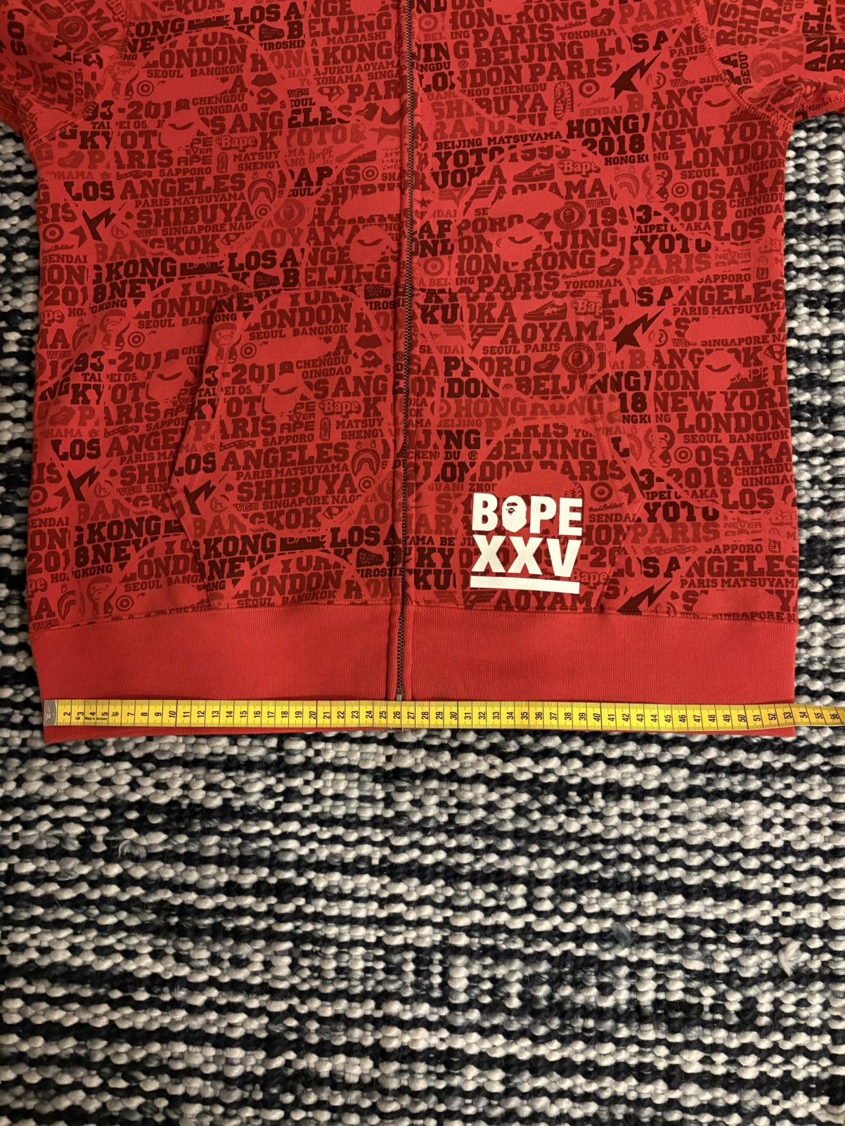 Bape Red XXV Bape hoodie Size US XL / EU 56 / 4 - 19 Thumbnail