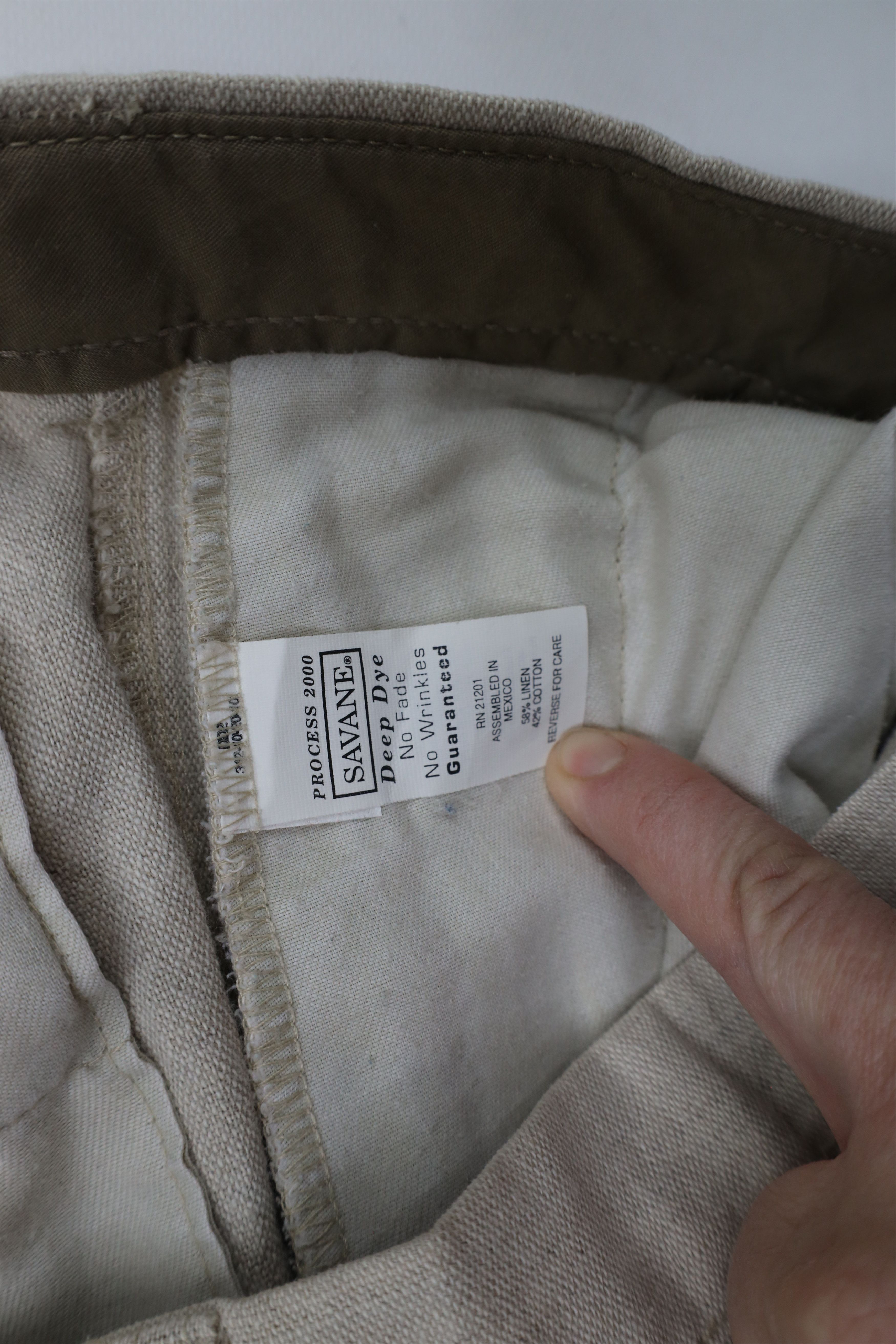 Vintage Vintage 90s Streetwear Cuffed Linen Blend Chino Pants Size US 38 / EU 54 - 8 Thumbnail