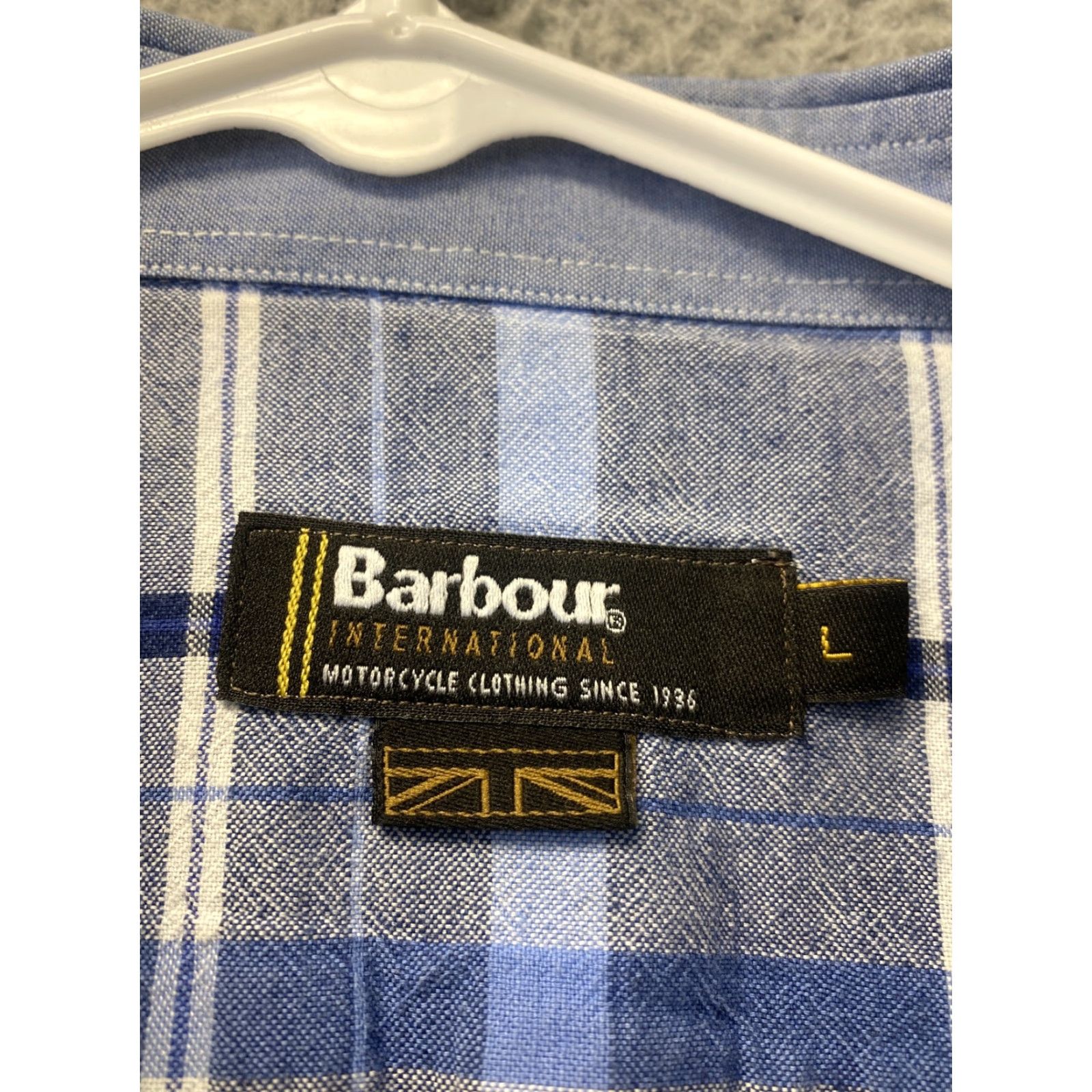 Barbour Barbour Shirt Mens Large Blue Plaid Cotton Button Up Long Sleeve/ 109-11 Size US L / EU 52-54 / 3 - 5 Thumbnail