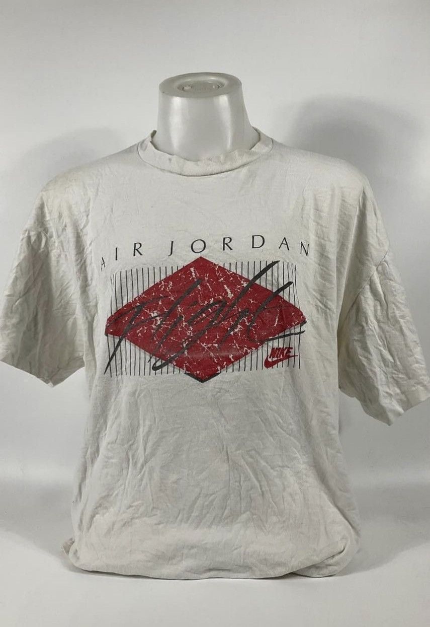 Image of 1989 Nike Air Jordan Flights Tee in White, Men's (Size XL)