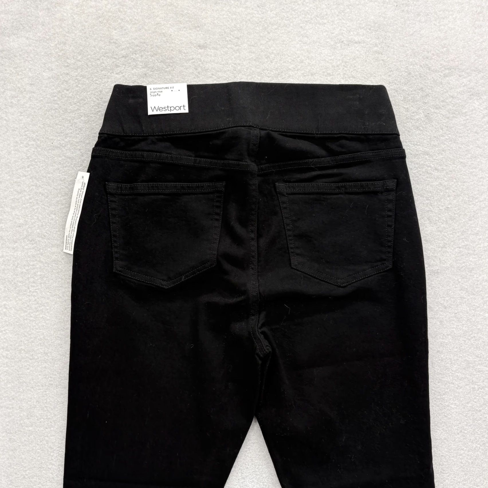 Vintage Westport Jegging Jeans Womens 6 Black High Rise Pull On Stretch Slim 5-Pocket Denim Women Black 6 Jeans) Size 28" / US 6 / IT 42 - 7 Thumbnail