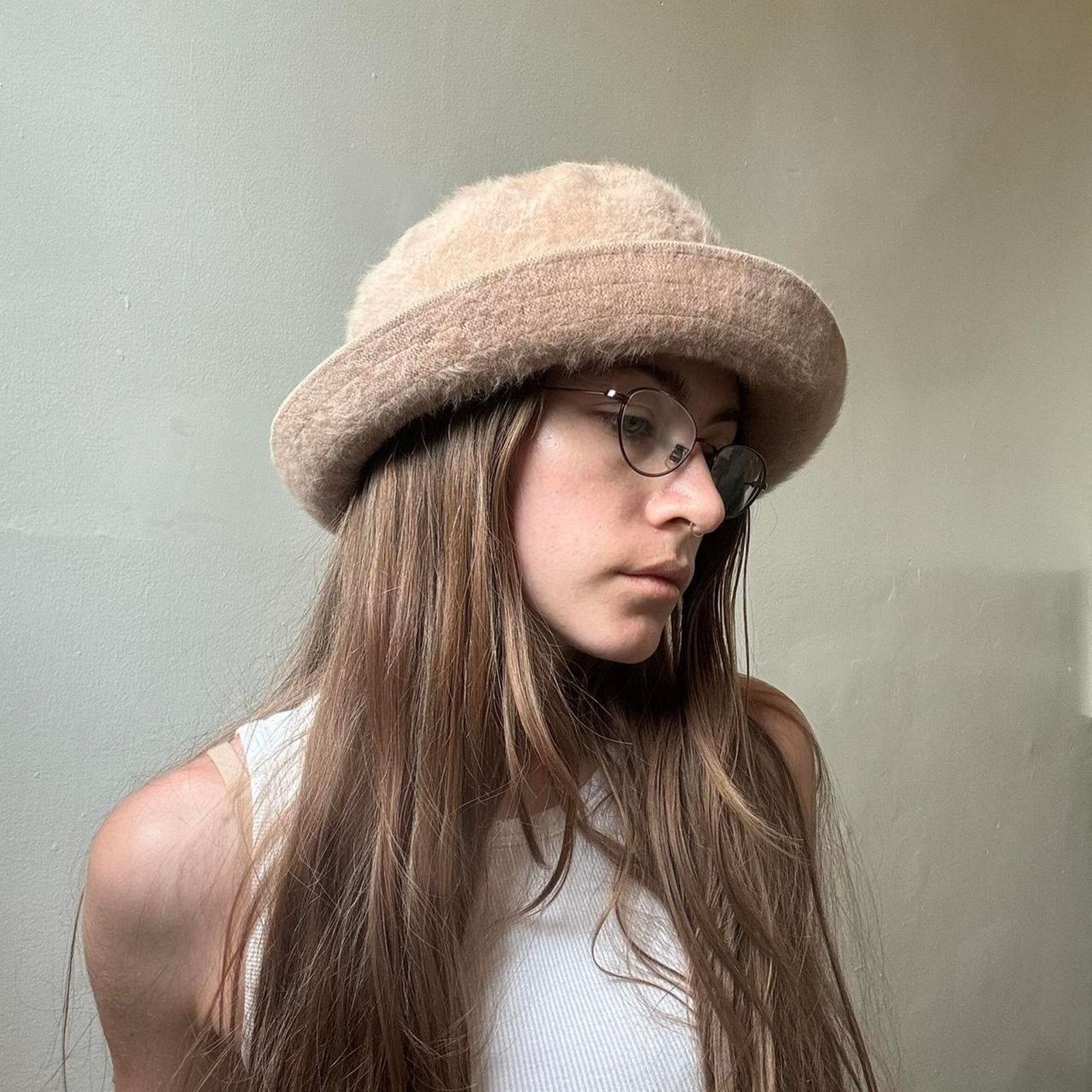 Kangol Vintage Camel Fuzzy Kangol Bucket Hat Y2K 90s Streetwear Size ONE SIZE - 1 Thumbnail