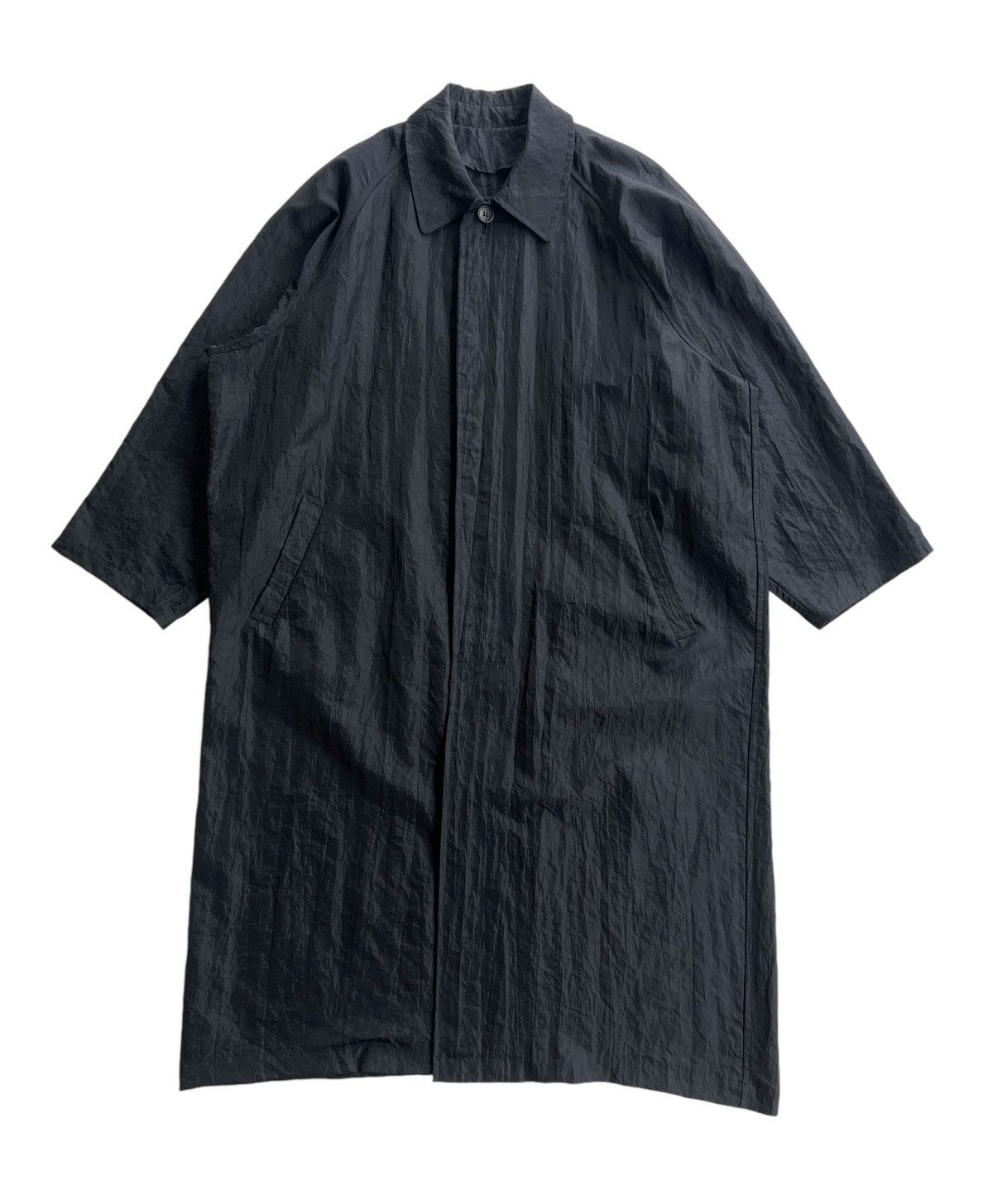 Issey Miyake 80s Japanese Noko Ohno Minimal Lightweight Nylon Trench Coat Size US L / EU 52-54 / 3 - 4 Thumbnail