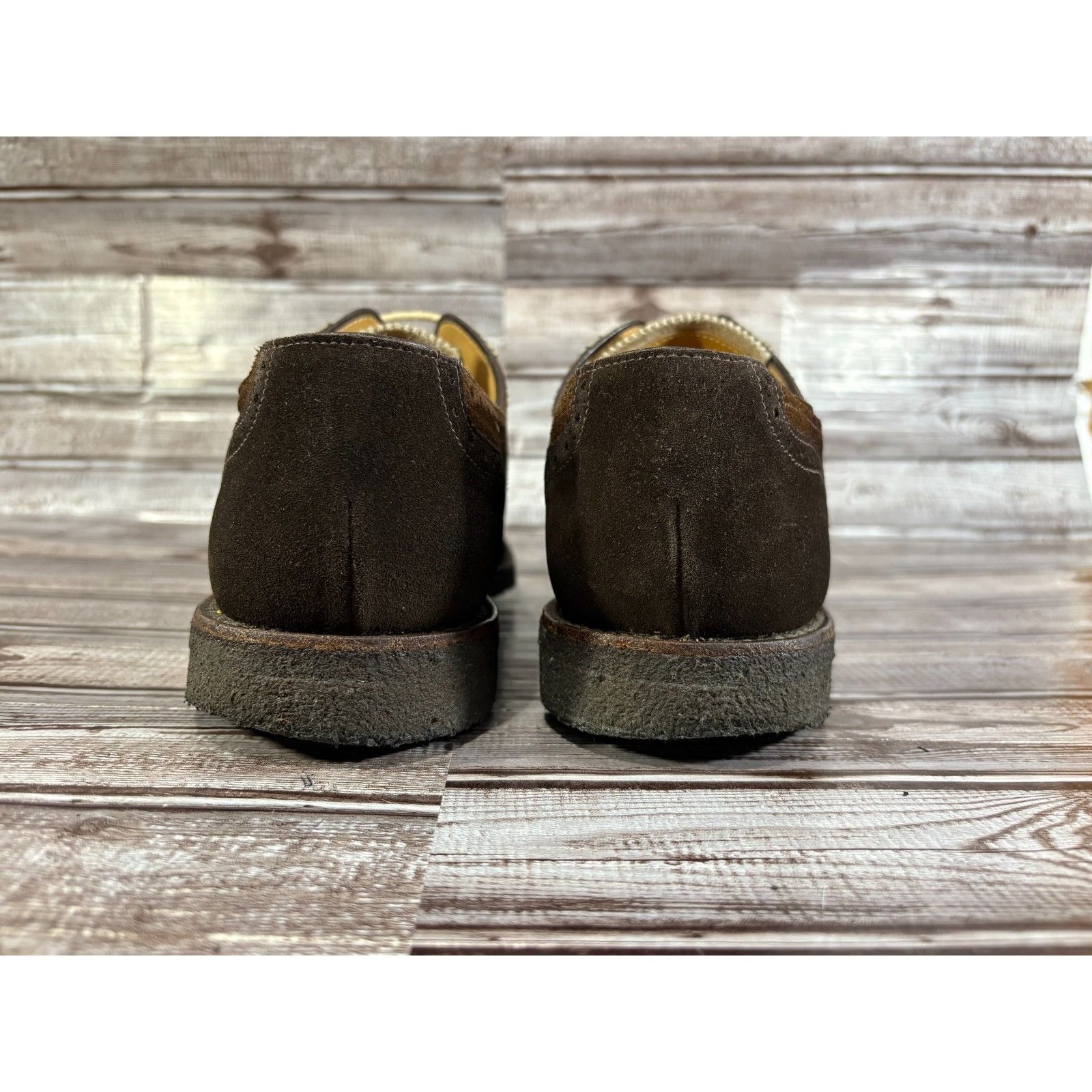 Brooks Brothers Peal Co X Brooks Brothers Suede Wingtip Oxford Shoes Sz 12 D Size US 12 / EU 45 - 4 Thumbnail