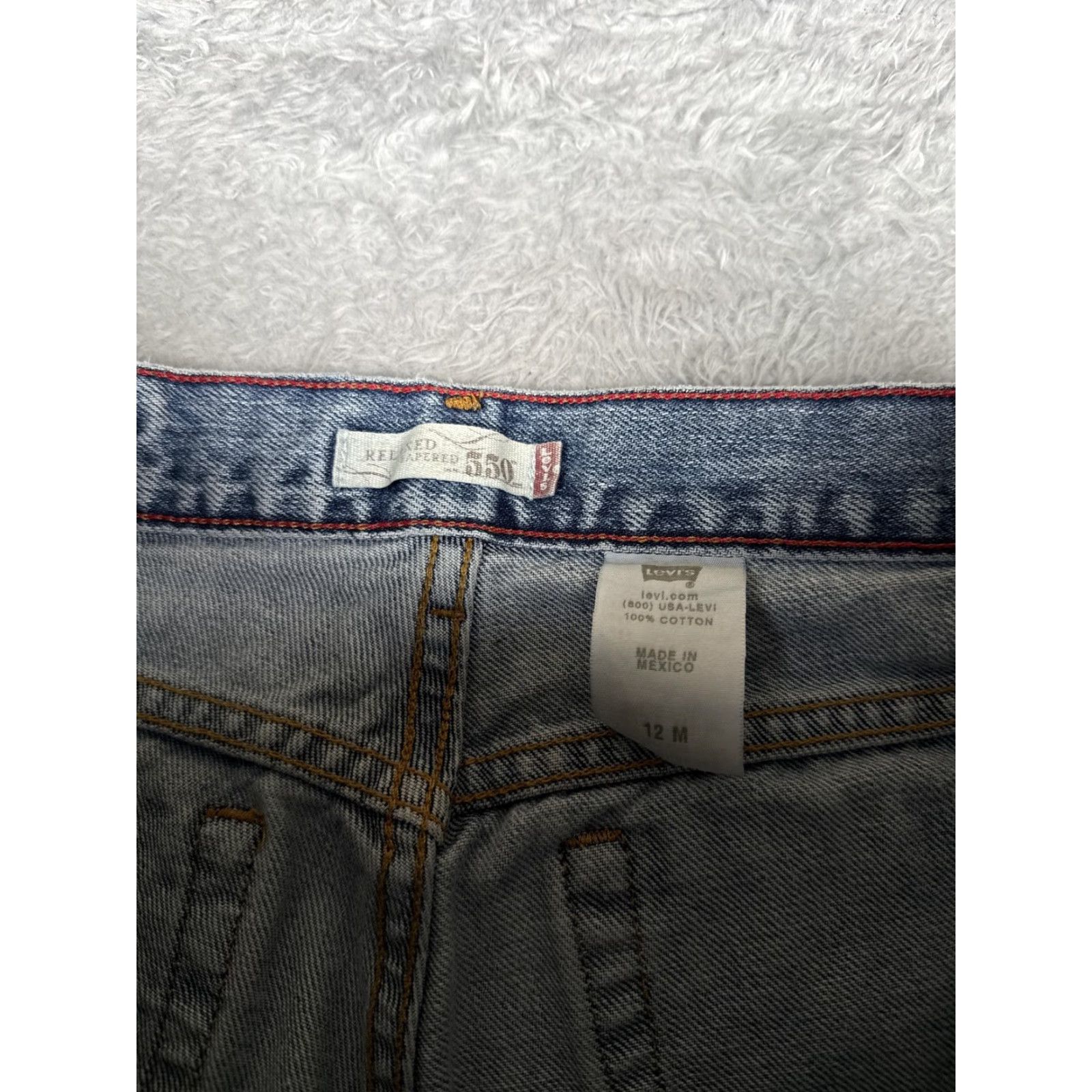 Levi's Levi's 550 Relaxed Tapered Jeans Womens 12 Blue Light Wash High Rise Denim 30x30 Size 34" / US 12 / IT 48 - 6 Thumbnail