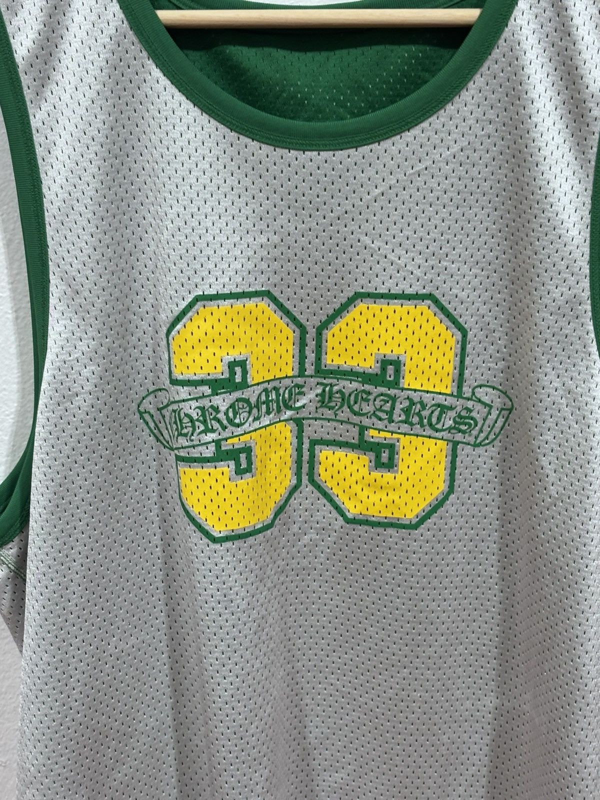 Chrome Hearts Chrome Hearts Basketball Mesh Jersey Green/Yellow Size US M / EU 48-50 / 2 - 8 Thumbnail