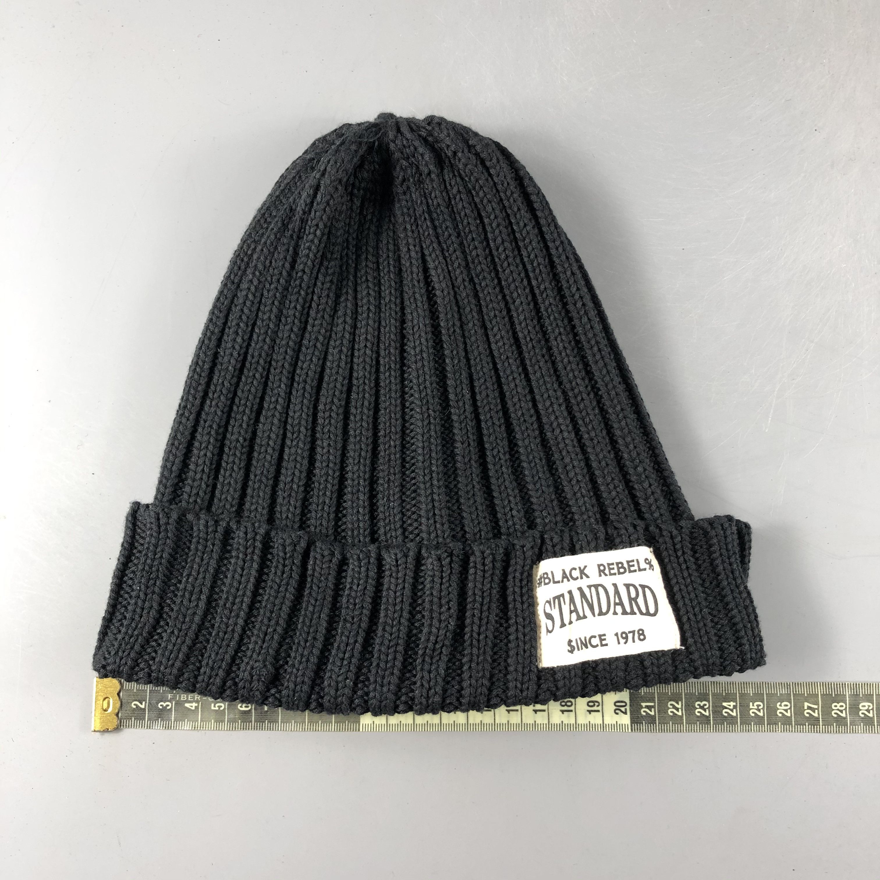 Vintage Black Rebel Standard Beanie Snow Hat Snow Cap -D814 Size ONE SIZE - 3 Thumbnail