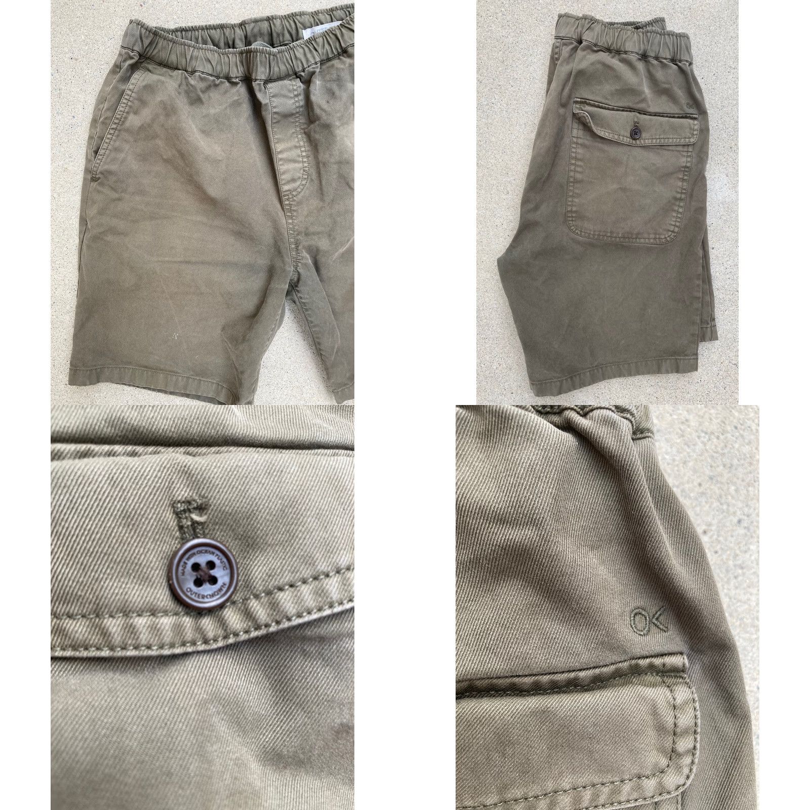 Outerknown Outerknown Men's Shorts M Green Solid Stretch DISTRESSED Beach PAINT Surf School Size US 31 - 8 Thumbnail