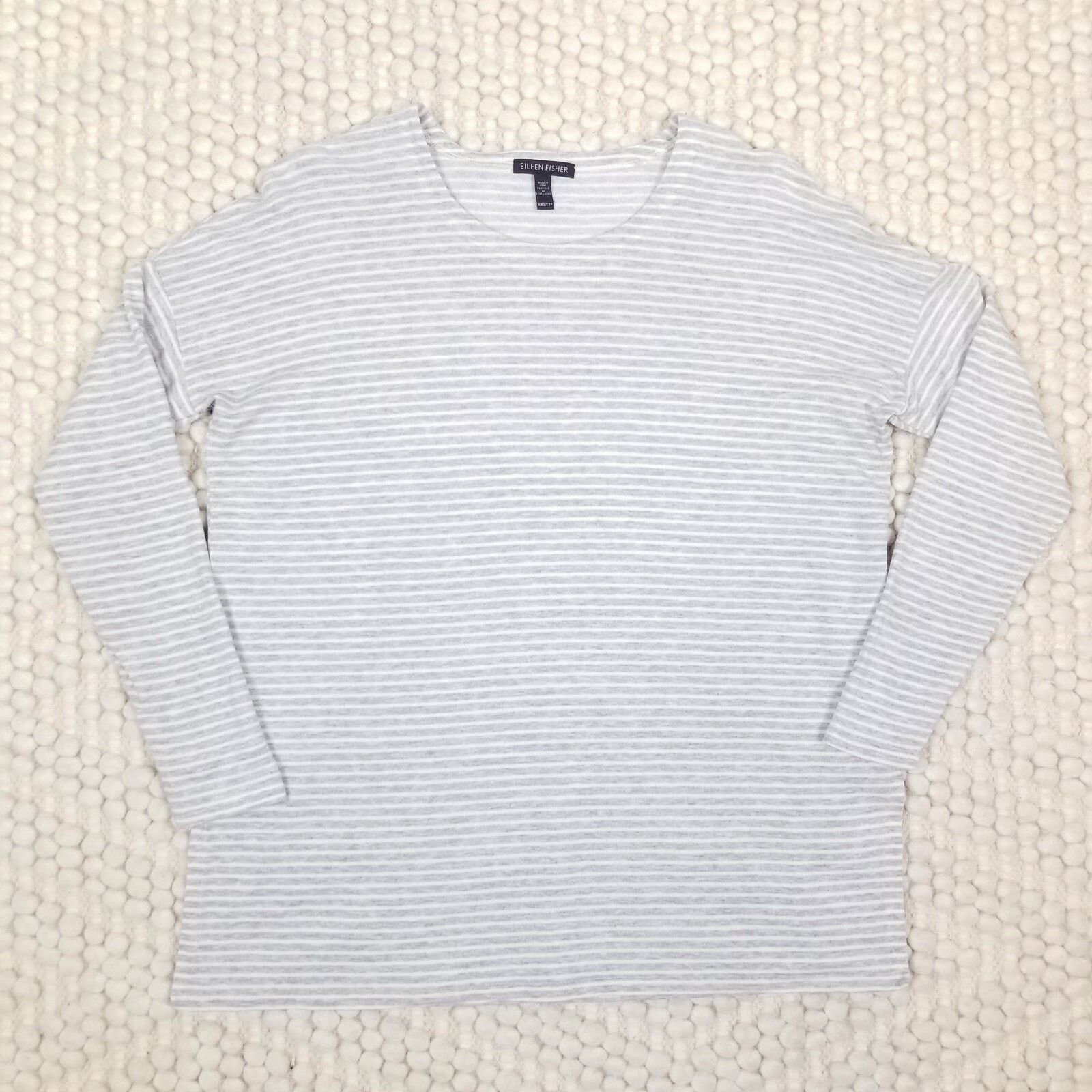 Eileen Fisher Eileen Fisher Tencel Stripe Oversized Tunic Gray & White XXS Size XXS / US 00 / IT 34 - 6 Thumbnail