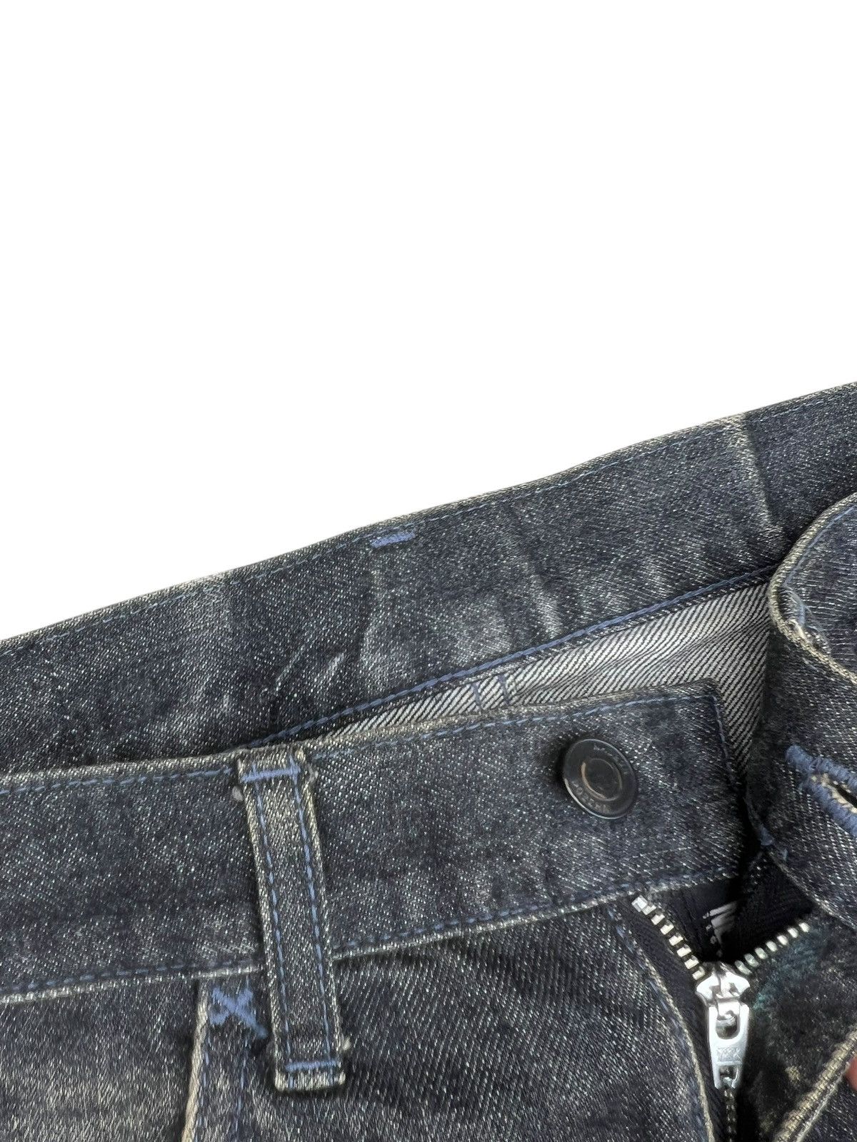 Neighborhood Vintage Neighborhood Japan Fade Denim Hybrid Leather Jeans Size US 30 / EU 46 - 7 Thumbnail