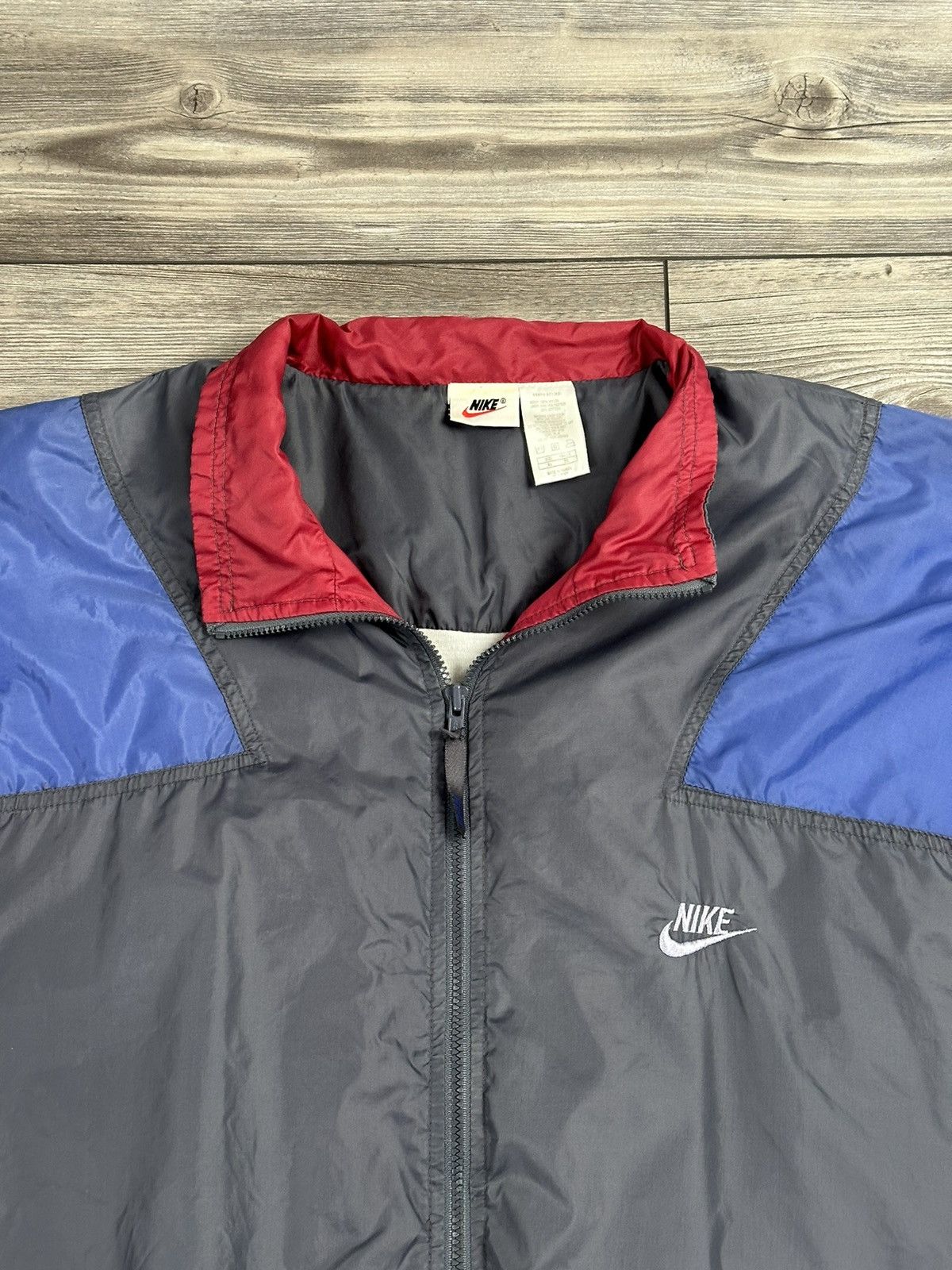 Nike × Vintage Vintage 90’s Nike Full Zip Windbreaker Size US XL / EU 56 / 4 - 2 Thumbnail