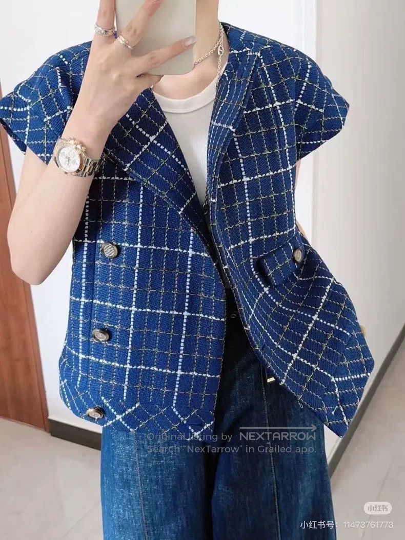 Chanel Chanel Blue tweed vest Size XS / US 0-2 / IT 36-38 - 6 Thumbnail