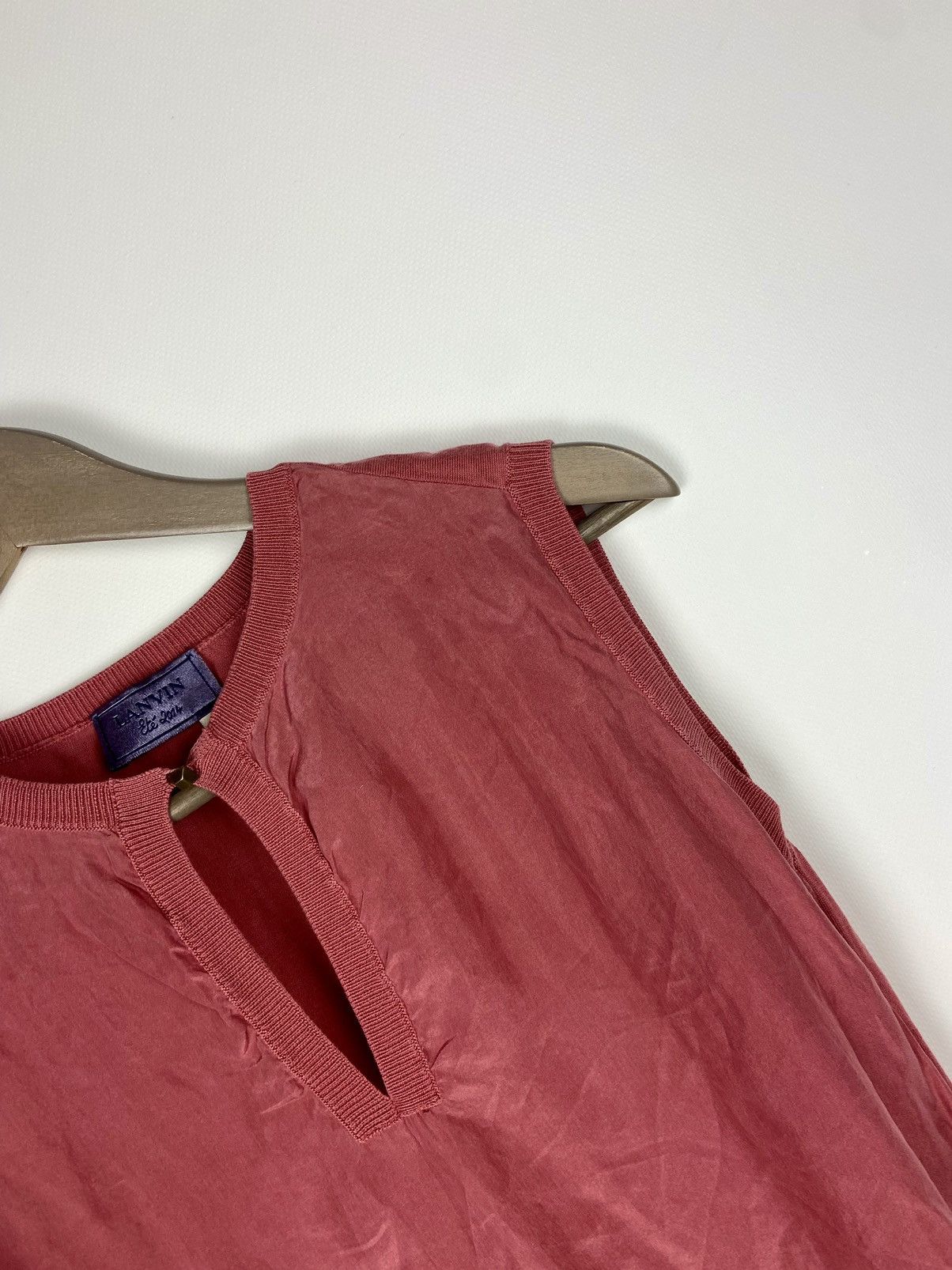 Lanvin × Vintage Vintage Lanvin Sleeveless Women's Silk Dress Sz S Size S / US 4 / IT 40 - 4 Thumbnail
