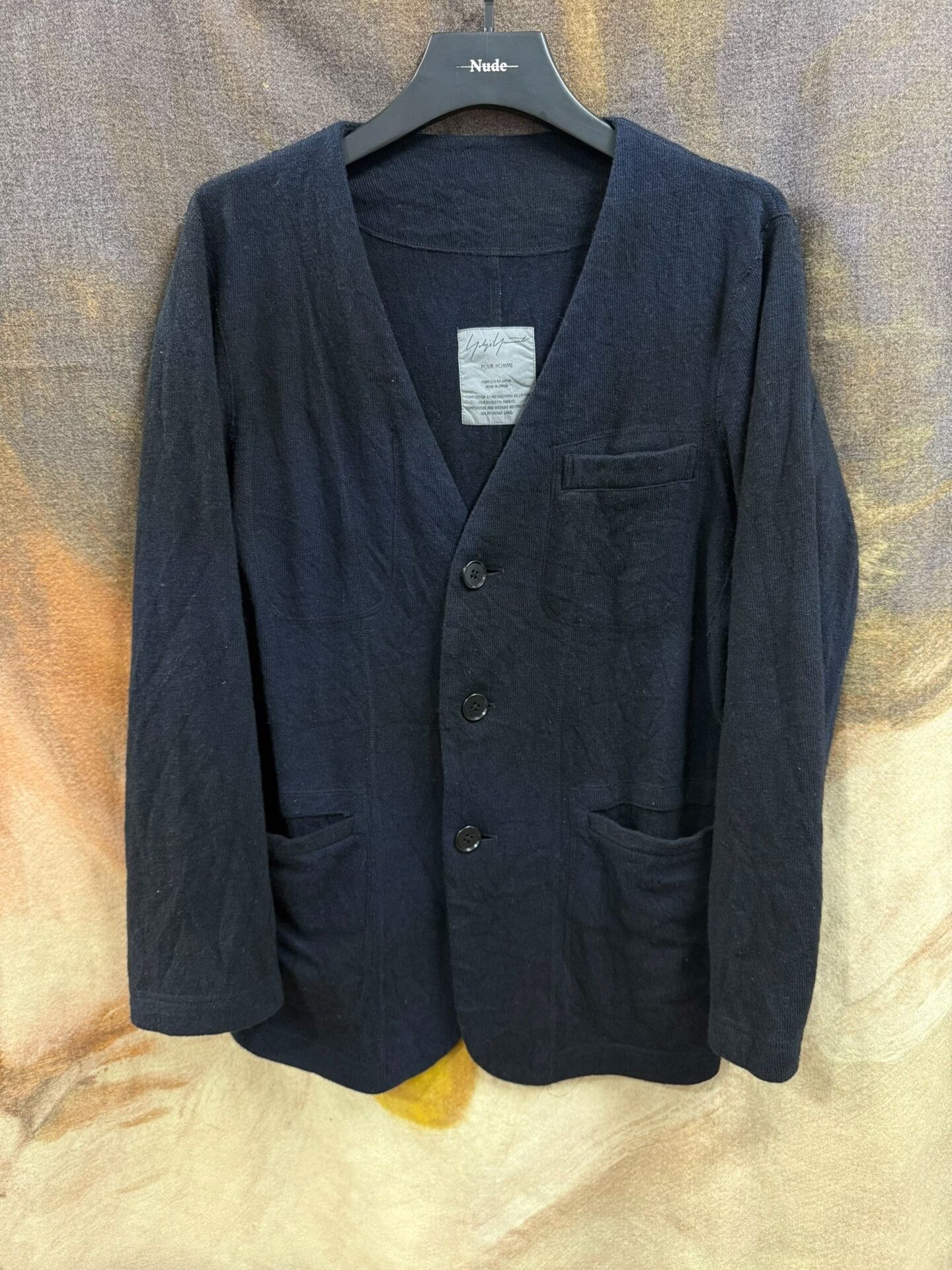 Yohji Yamamoto yohji yamamoto pour homme dyed wool cardigan Size US M / EU 48-50 / 2 - 1 Thumbnail
