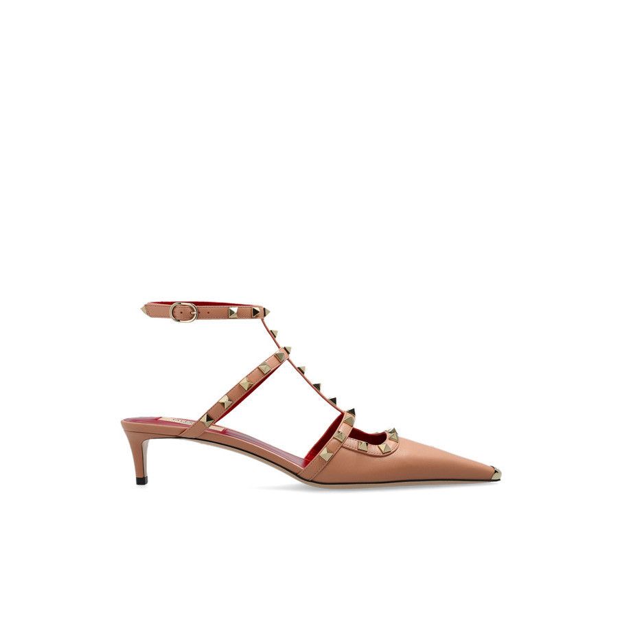 Valentino Garavani Pink Rockstud 50mm Leather Heeled Pumps N, Women's (Size 10)