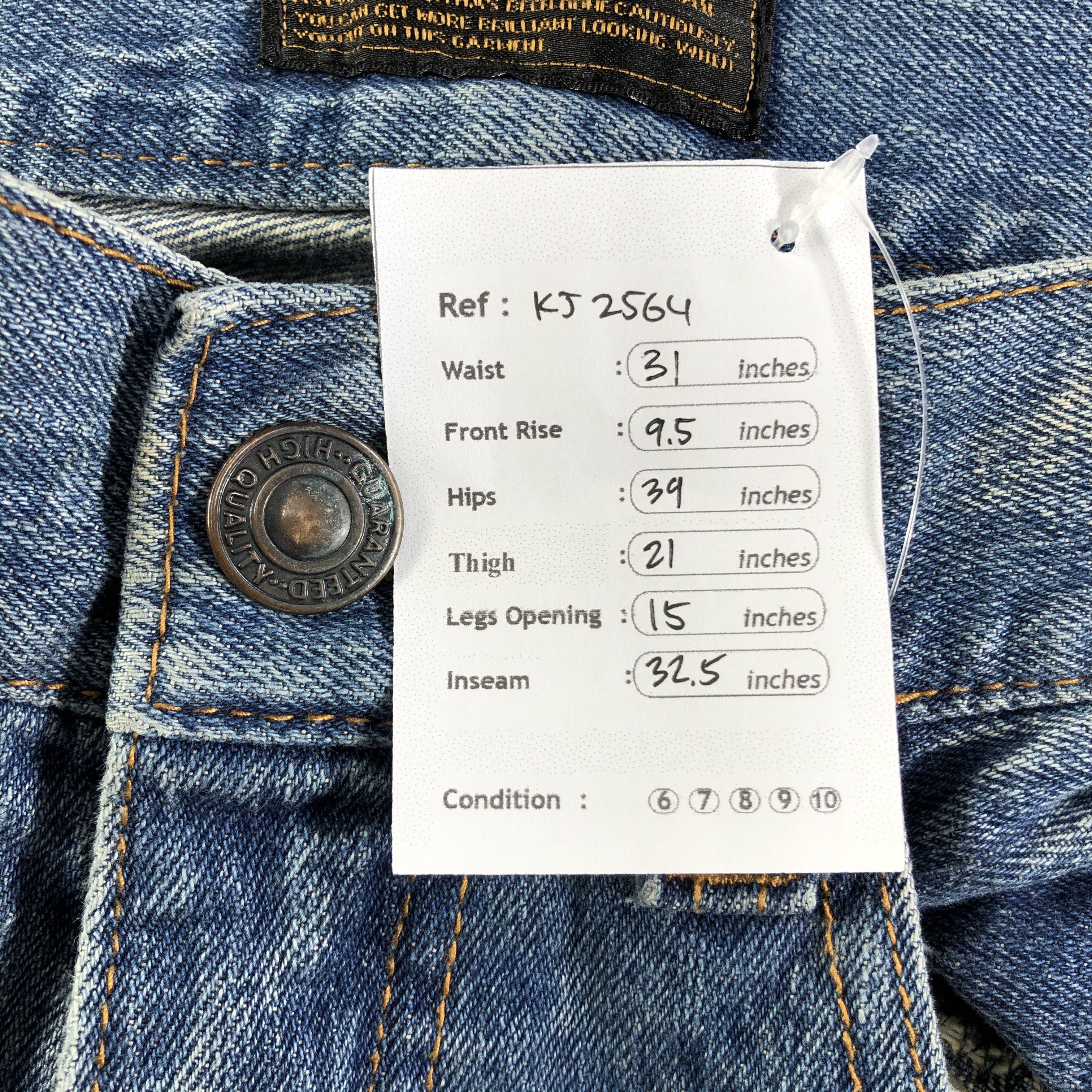 Japanese Brand Vintage Japanese Punk Jeans Spike Denim KJ2564 Size US 31 - 9 Thumbnail