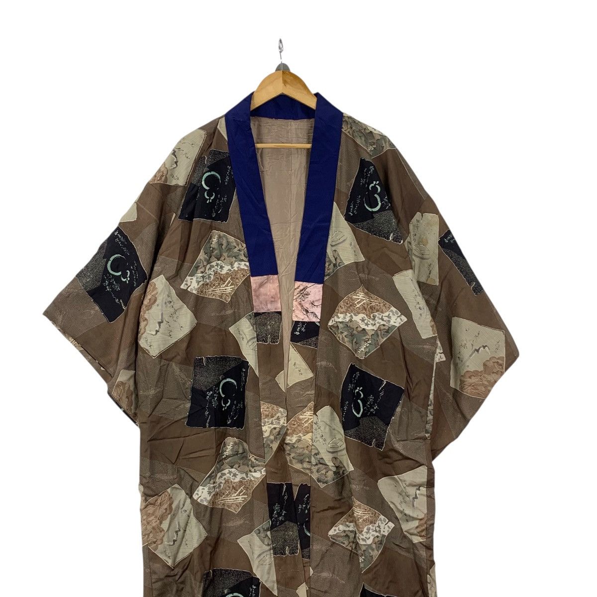 Vintage Vintage 70s KIMONO JAPAN TRADITIONAL Temple AOP Sukajan Coat Size L / US 10 / IT 46 - 2 Thumbnail