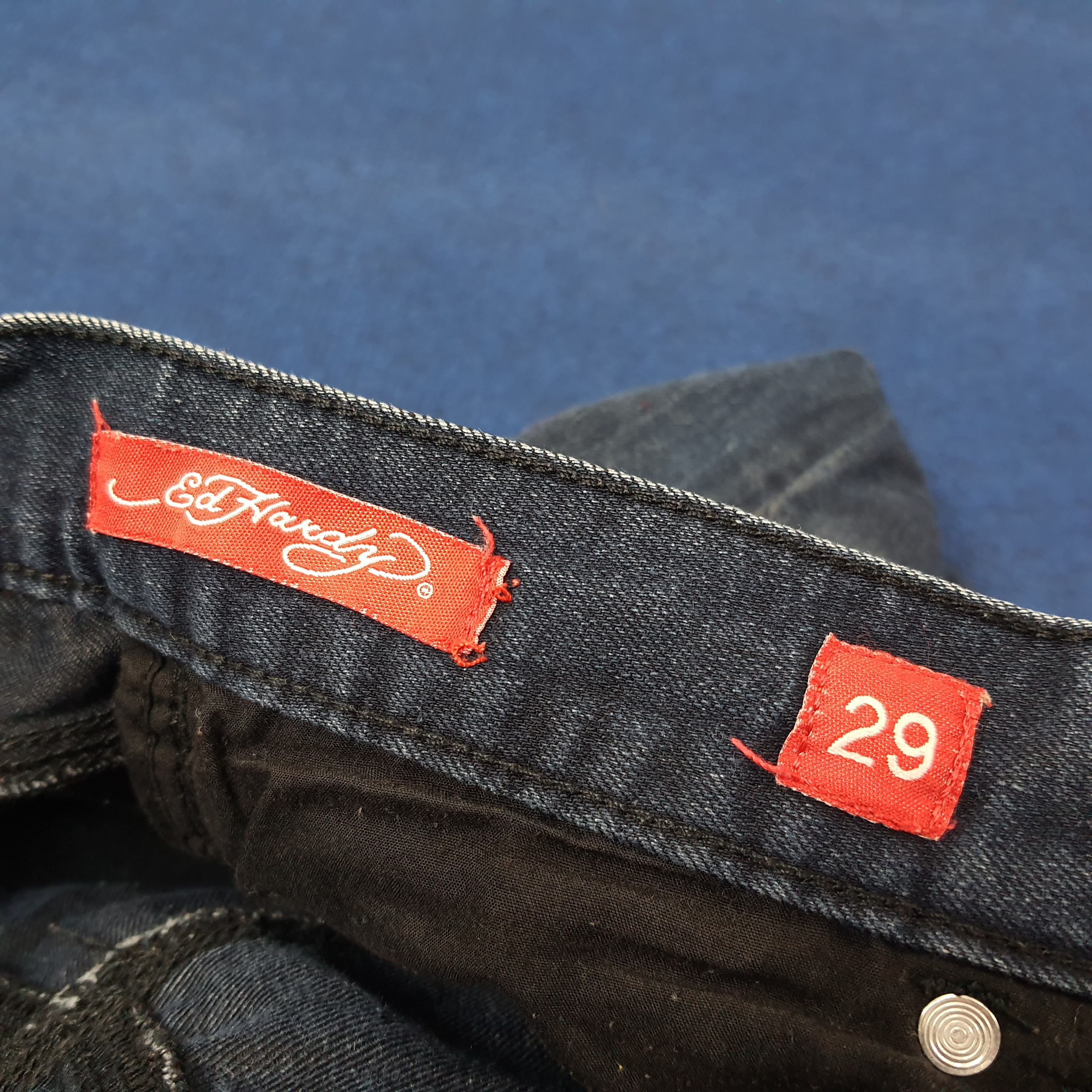 Designer × Ed Hardy × Vintage Vintage Ed Hardy Designer Custom Logo Jeans Size 30" / US 8 / IT 44 - 7 Thumbnail