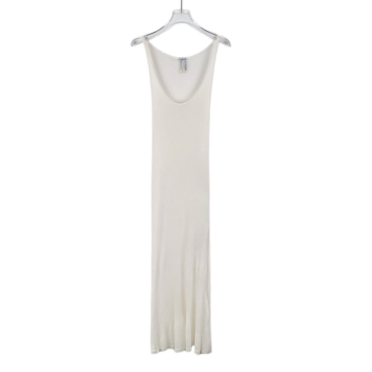 Loewe Loewe White Logo Embroidered Knitted Camisole Dress K26WX Size M / US 6-8 / IT 42-44 - 1 Thumbnail