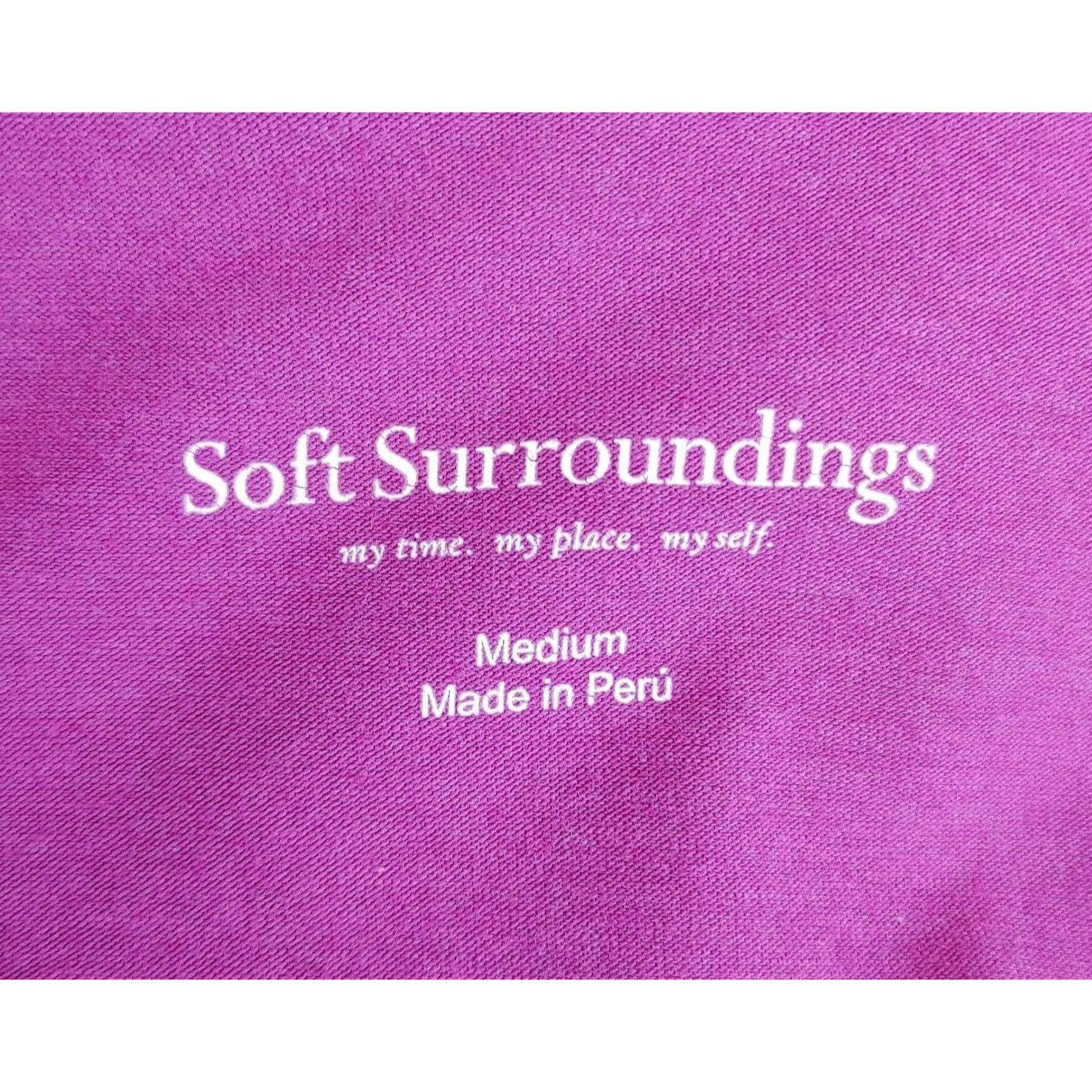 Other Soft Surroundings Purple 3/4 Sleeve Top Size Medium Size M / US 6-8 / IT 42-44 - 3 Thumbnail
