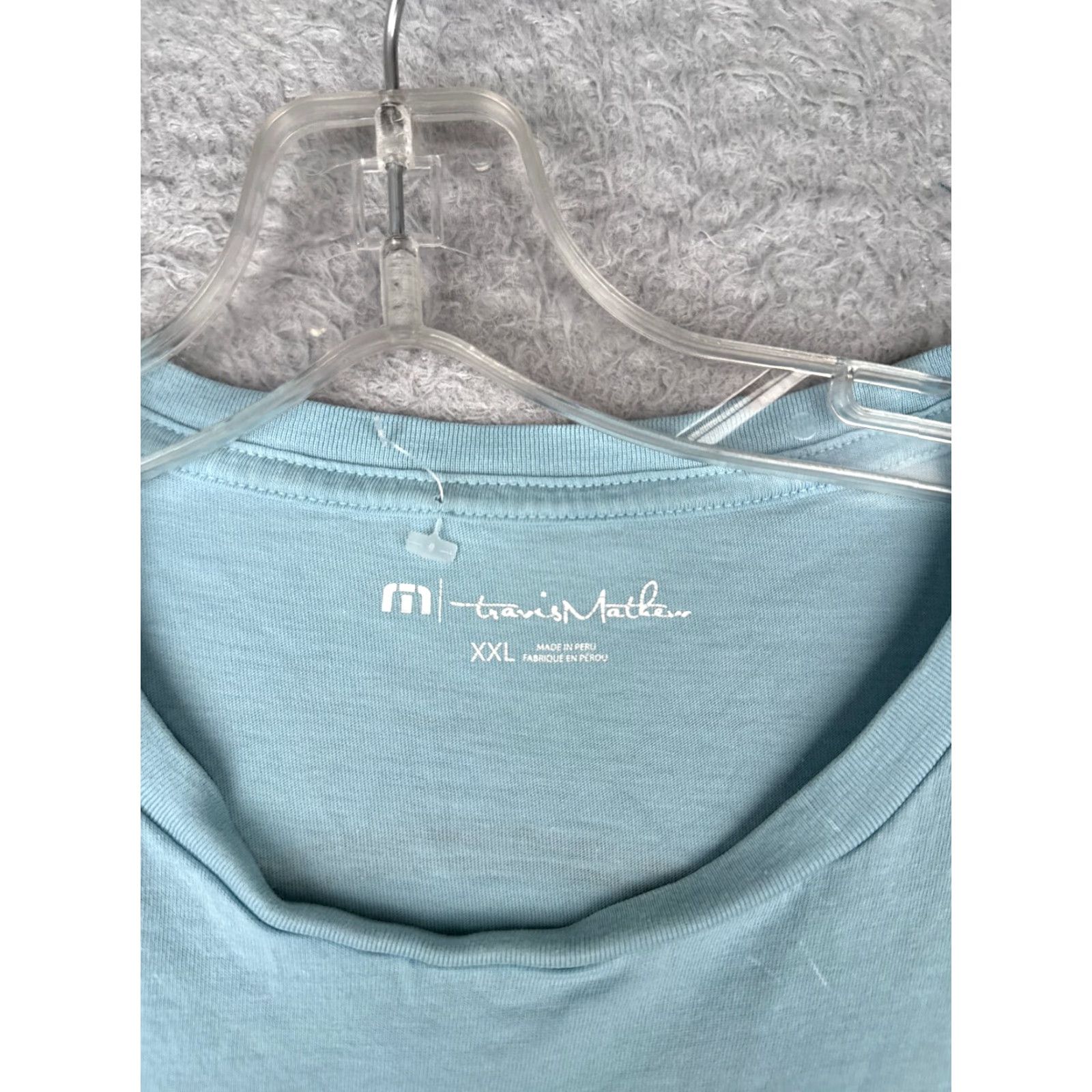 TravisMathew Travis Mathew Shirt Adult 2XL Blue 100% Cotton Short Sleeve Crew Neck T-Shirt Men (Regular) Size US XXL / EU 58 / 5 - 7 Thumbnail