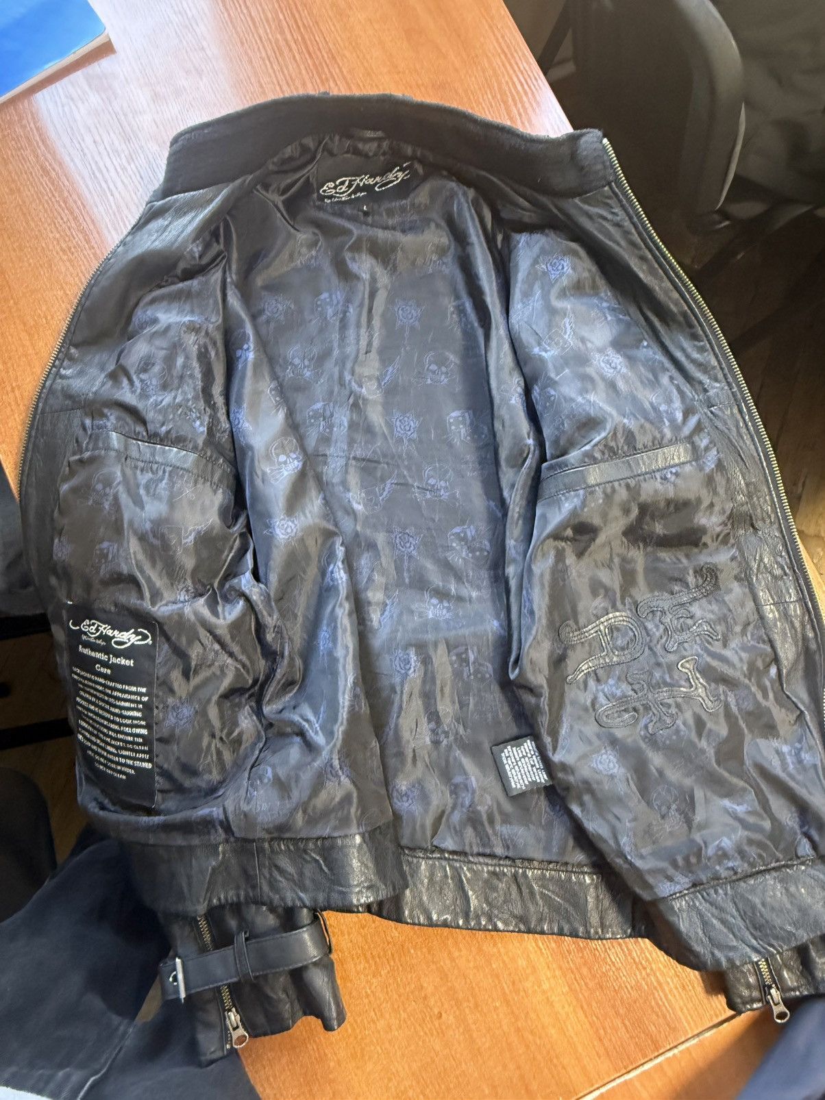 Ed Hardy Ed hardy vintage leather jacket Size US L / EU 52-54 / 3 - 8 Thumbnail