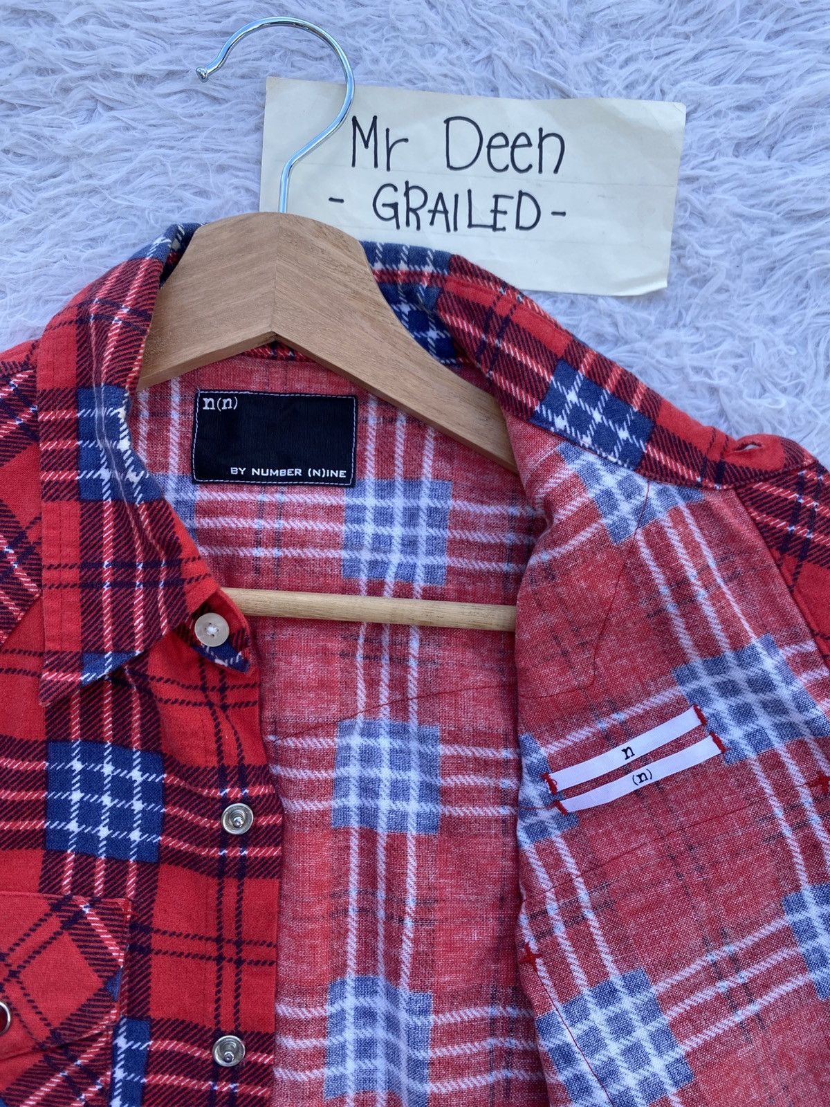 Number (N)ine Rare Number Nine Checkered Flannel Shirt Size US S / EU 44-46 / 1 - 14 Thumbnail