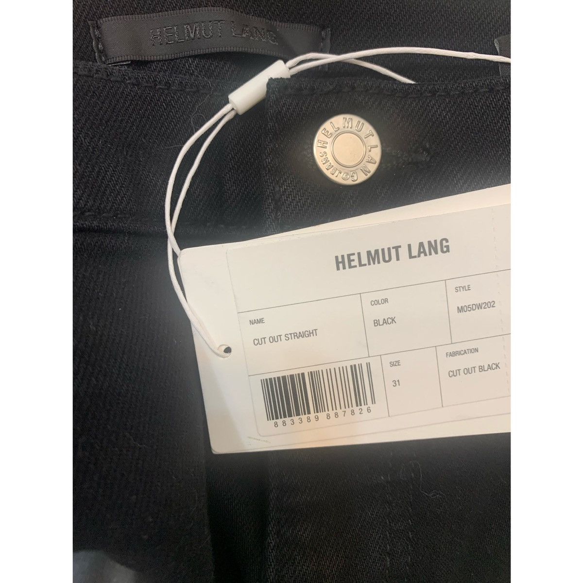 Helmut Lang HELMUT LANG BLACK CUT OUT STRAIGHT JEANS Size US 31 - 21 Thumbnail